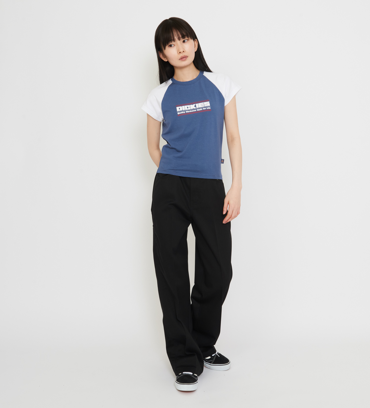 Dickies(ディッキーズ)のダービー ラグランTシャツ 半袖|トップス/Tシャツ/カットソー/レディース|ブルー