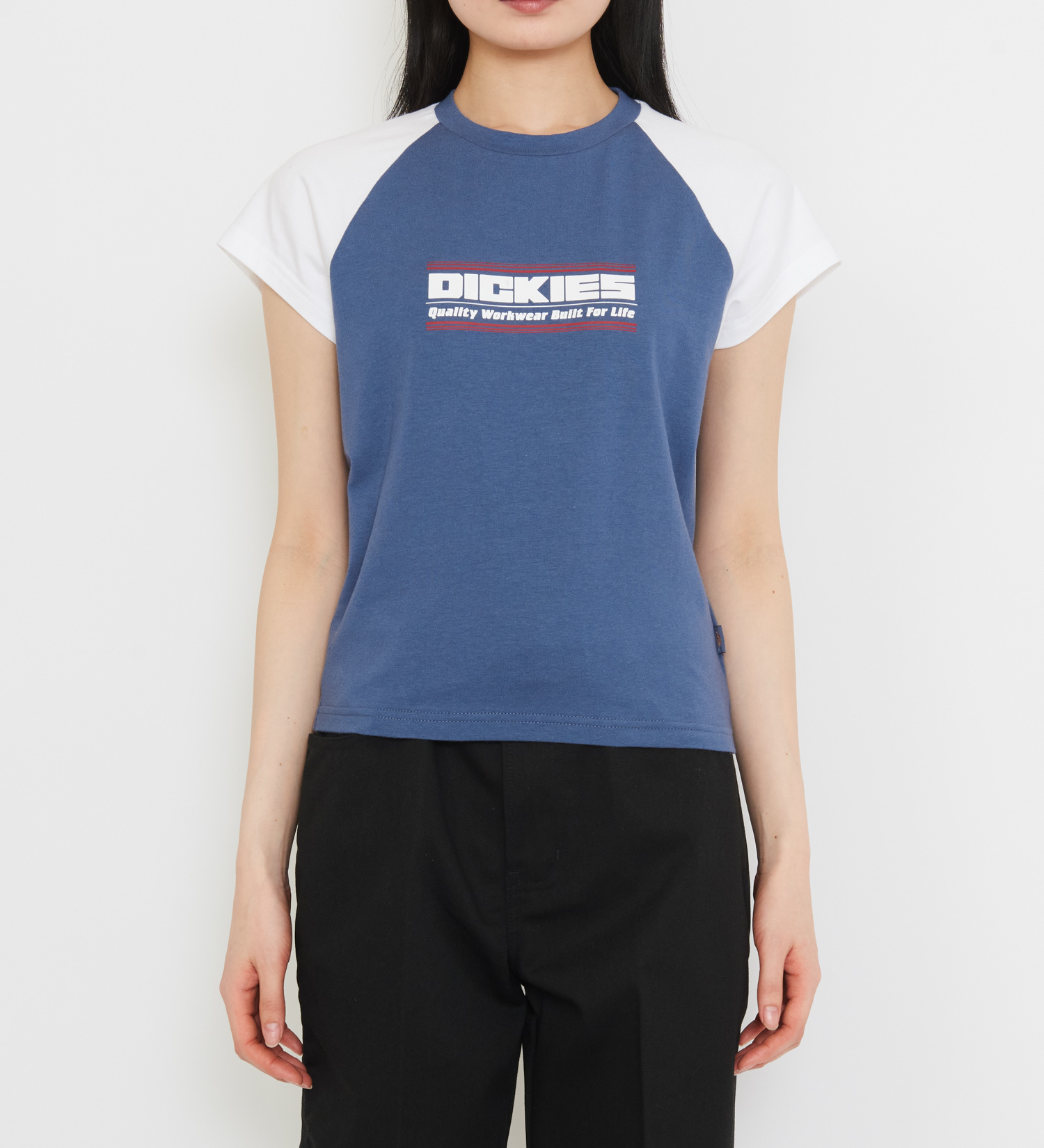 Dickies(ディッキーズ)のダービー ラグランTシャツ 半袖|トップス/Tシャツ/カットソー/レディース|ブルー