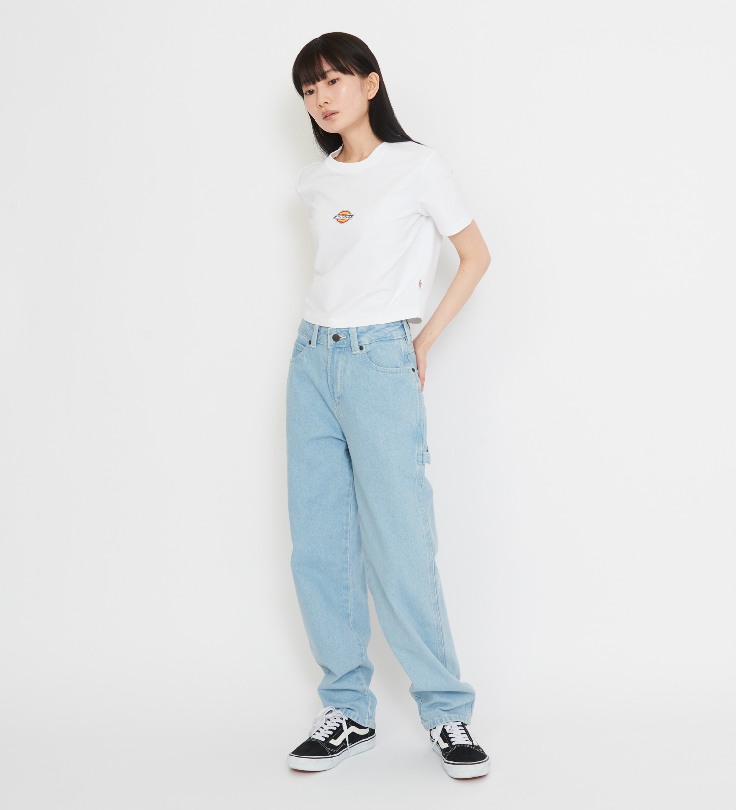 Dickies(ディッキーズ)の1993 ハイウエスト テーパードカーペンターデニムパンツ|パンツ/デニムパンツ/レディース|淡色ブルー