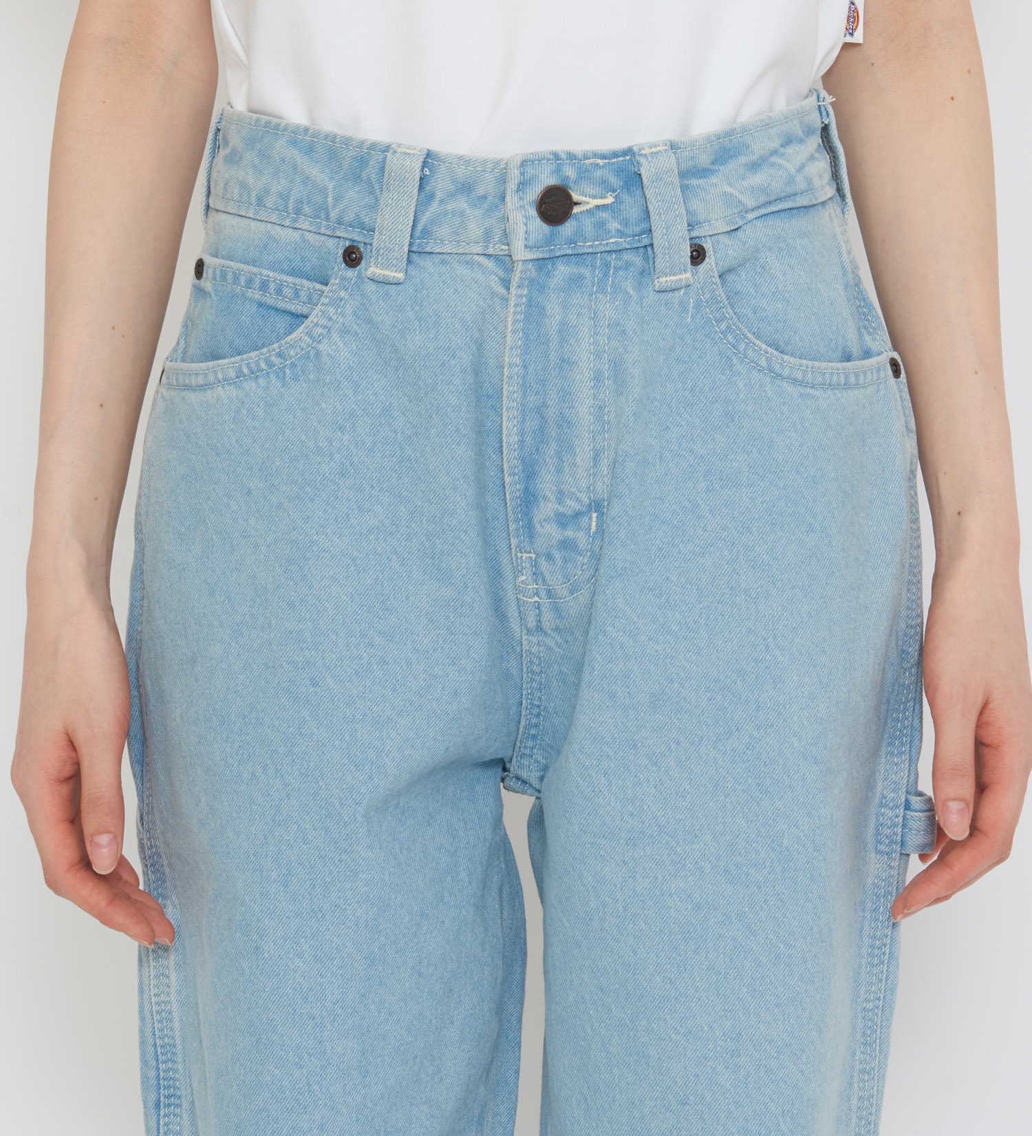 Dickies(ディッキーズ)の1993 ハイウエスト テーパードカーペンターデニムパンツ|パンツ/デニムパンツ/レディース|淡色ブルー