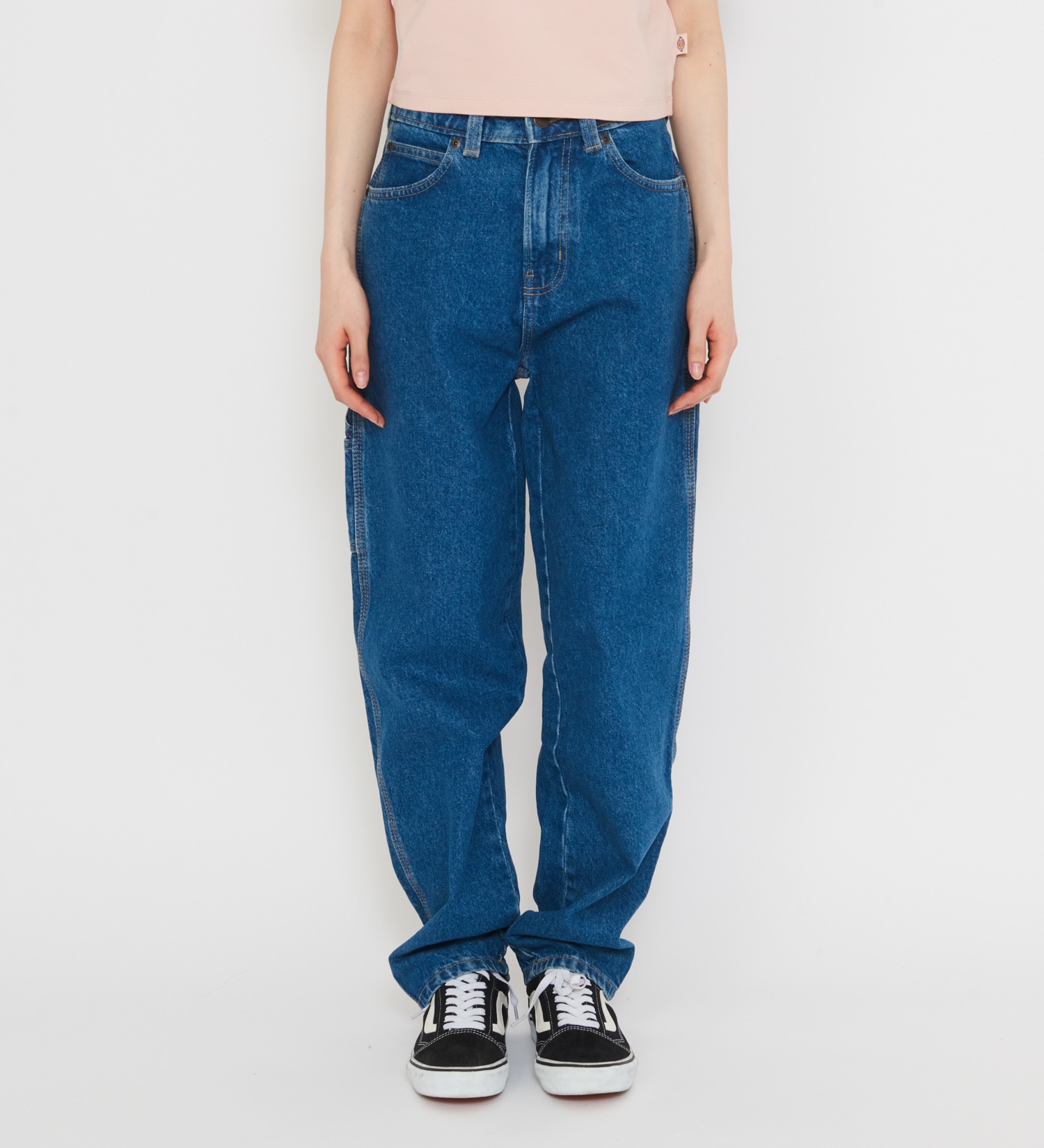 Dickies(ディッキーズ)の1993 ハイウエスト テーパードカーペンターデニムパンツ|パンツ/デニムパンツ/レディース|中色ブルー