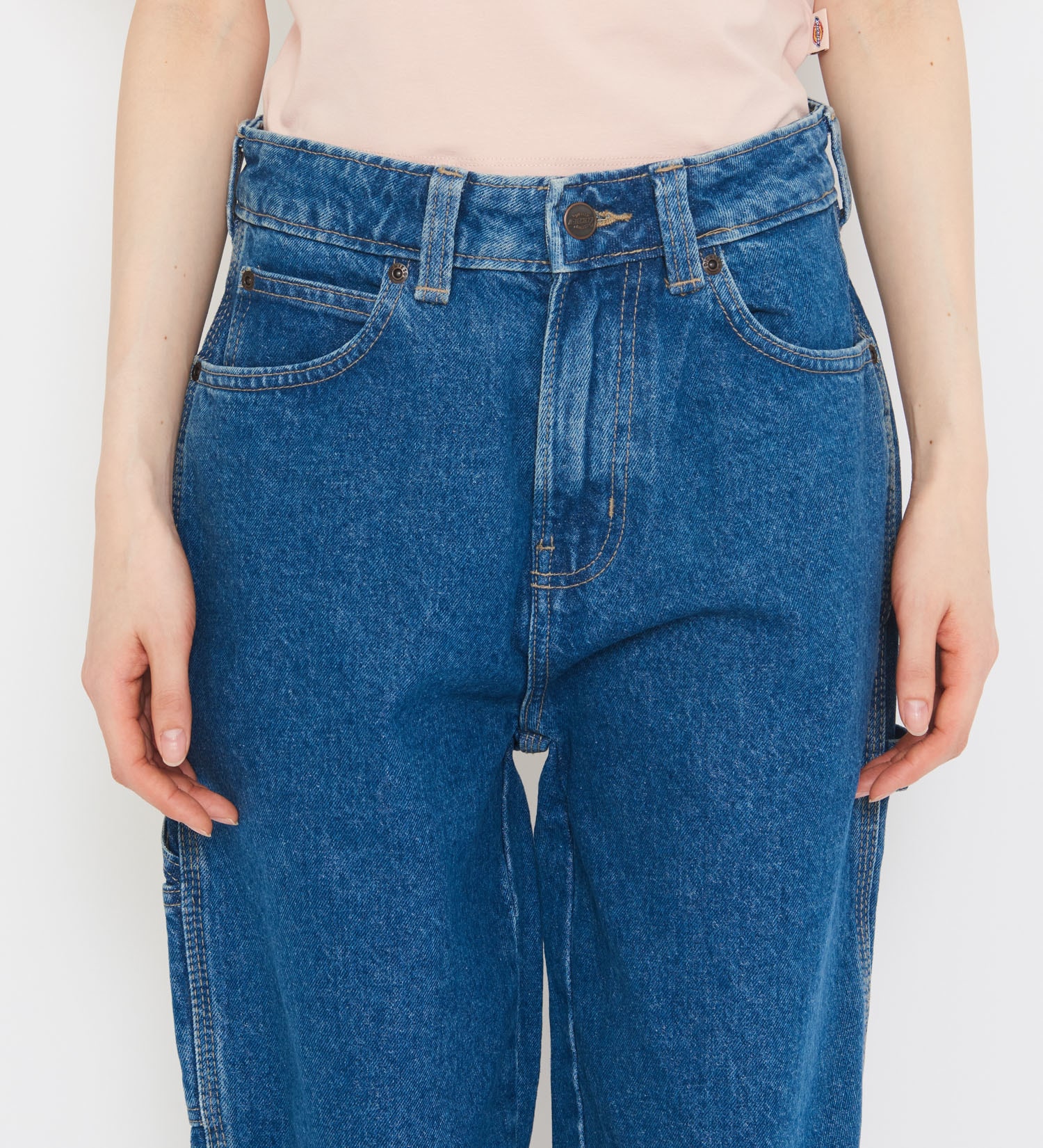 Dickies(ディッキーズ)の1993 ハイウエスト テーパードカーペンターデニムパンツ|パンツ/デニムパンツ/レディース|中色ブルー