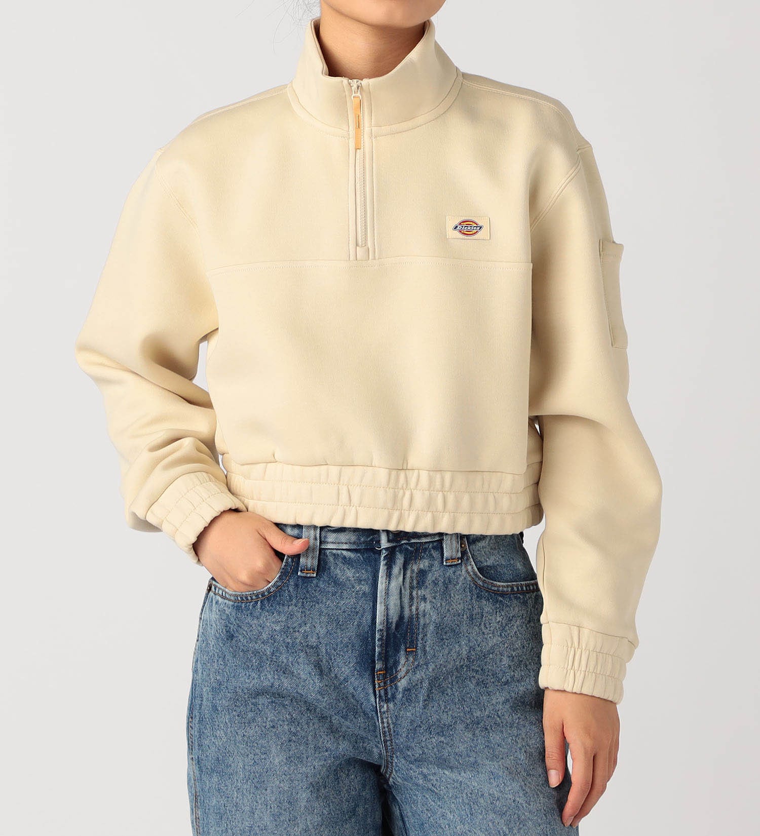 Dickies(ディッキーズ)のハーフジップスウェット|トップス/スウェット/レディース|アイボリー