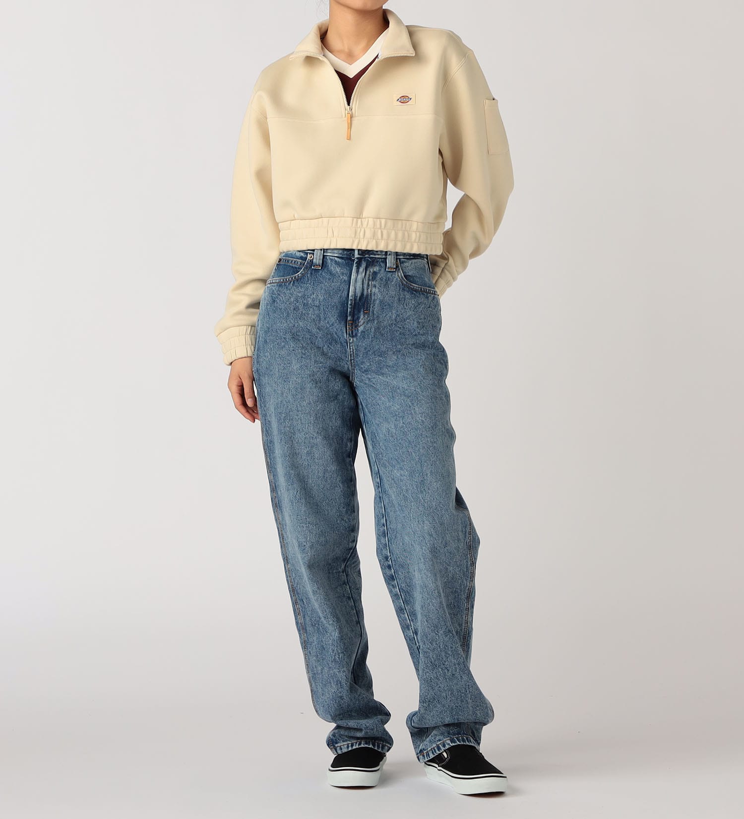 Dickies(ディッキーズ)のハーフジップスウェット|トップス/スウェット/レディース|アイボリー
