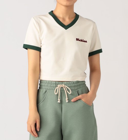 Dickies(ディッキーズ)のエラスティック ジャージー リンガー ショートスリーブティー|トップス/Tシャツ/カットソー/レディース|アイボリー