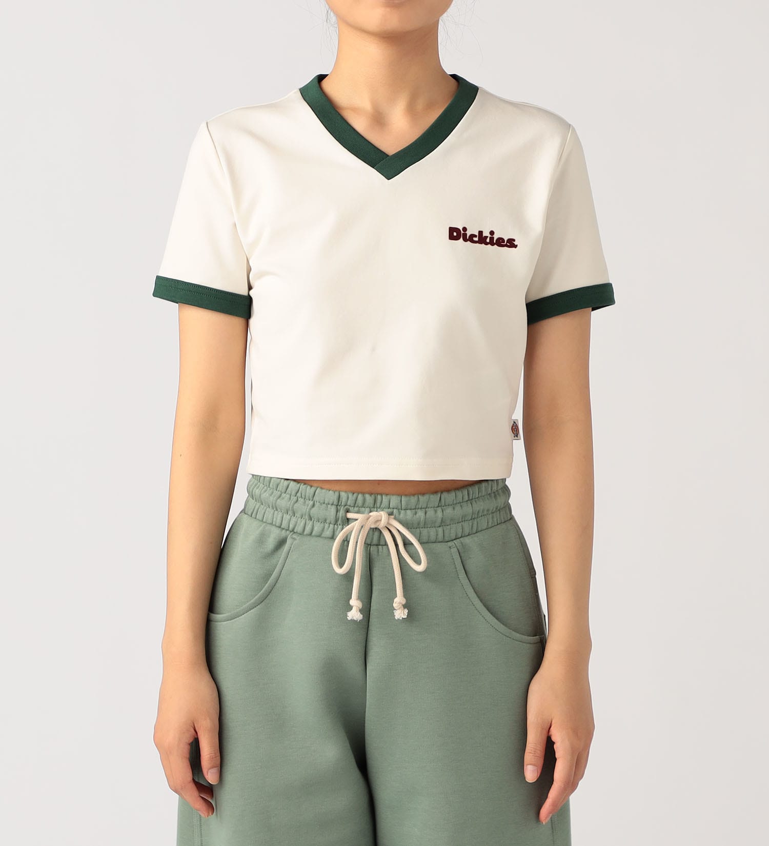 Dickies(ディッキーズ)のエラスティック ジャージー リンガー ショートスリーブティー|トップス/Tシャツ/カットソー/レディース|アイボリー