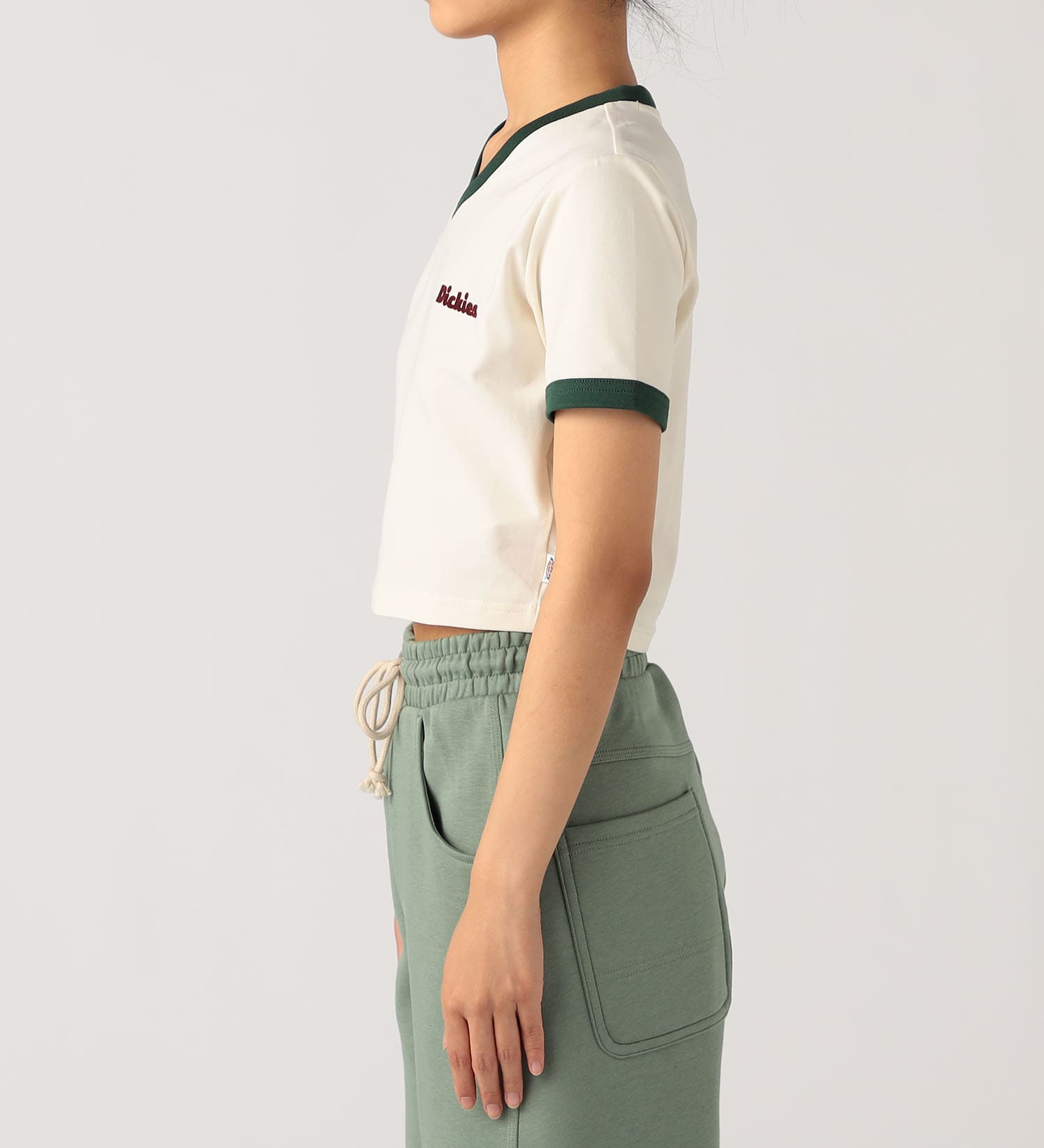 Dickies(ディッキーズ)のエラスティック ジャージー リンガー ショートスリーブティー|トップス/Tシャツ/カットソー/レディース|アイボリー