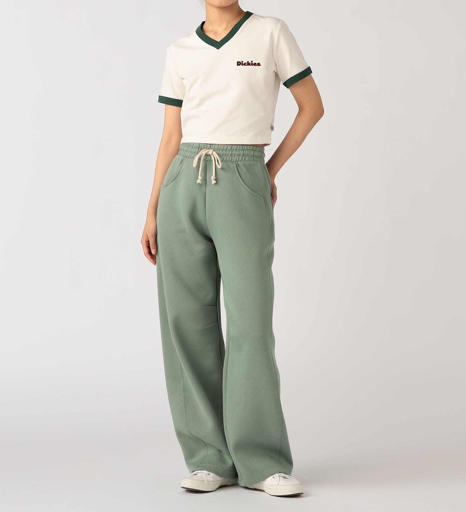 Dickies(ディッキーズ)のエラスティック ジャージー リンガー ショートスリーブティー|トップス/Tシャツ/カットソー/レディース|アイボリー