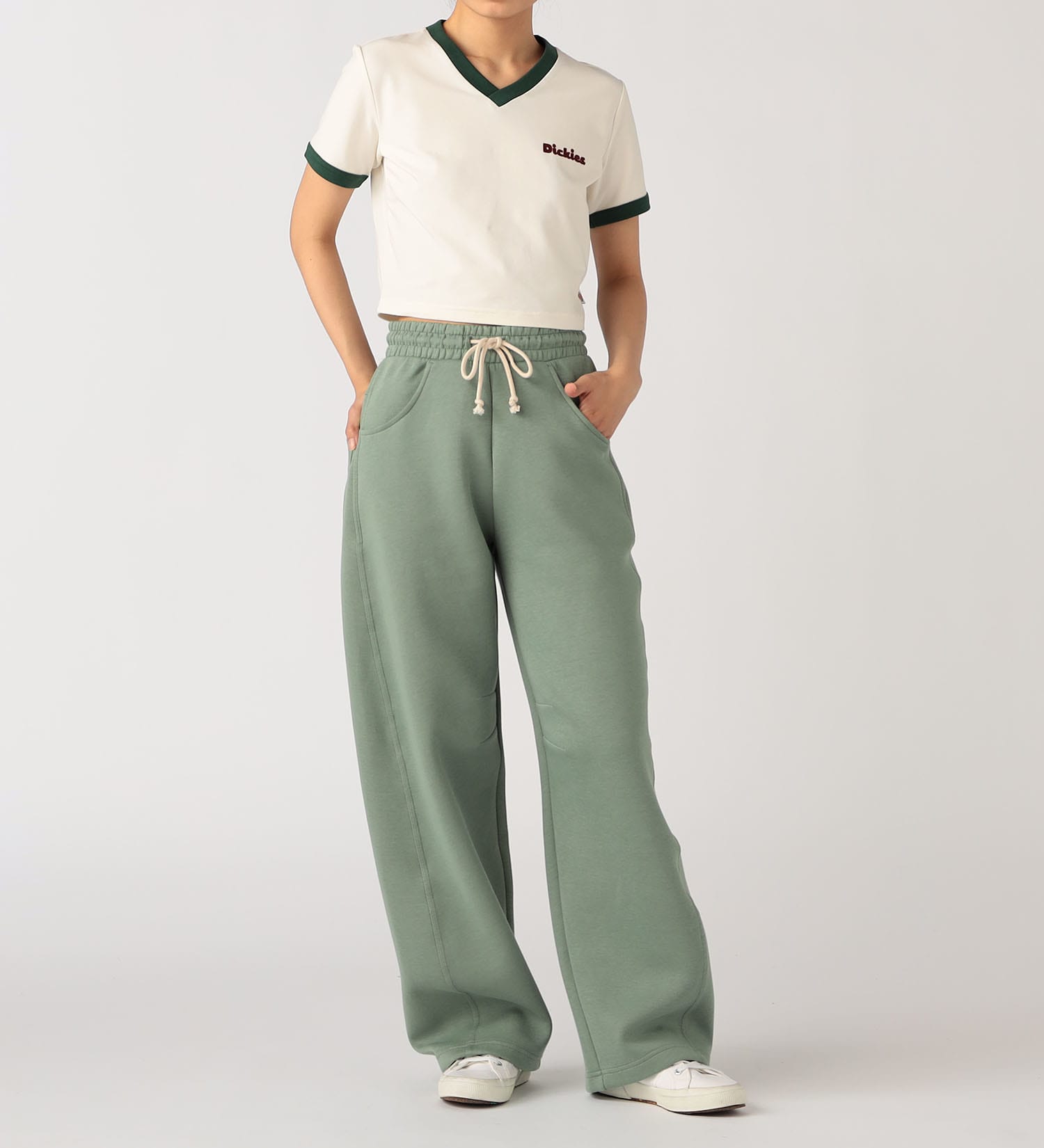 Dickies(ディッキーズ)のエラスティック ジャージー リンガー ショートスリーブティー|トップス/Tシャツ/カットソー/レディース|アイボリー