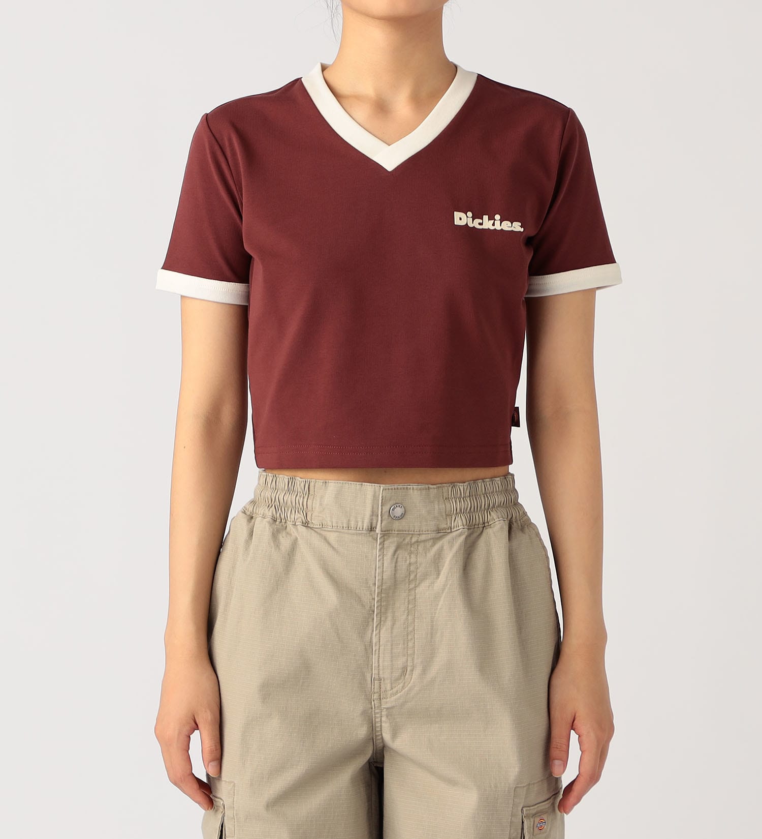 Dickies(ディッキーズ)のエラスティック ジャージー リンガー ショートスリーブティー|トップス/Tシャツ/カットソー/レディース|レンガ