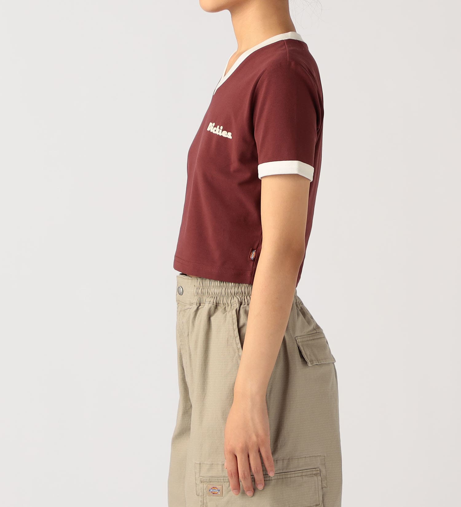 Dickies(ディッキーズ)のエラスティック ジャージー リンガー ショートスリーブティー|トップス/Tシャツ/カットソー/レディース|レンガ