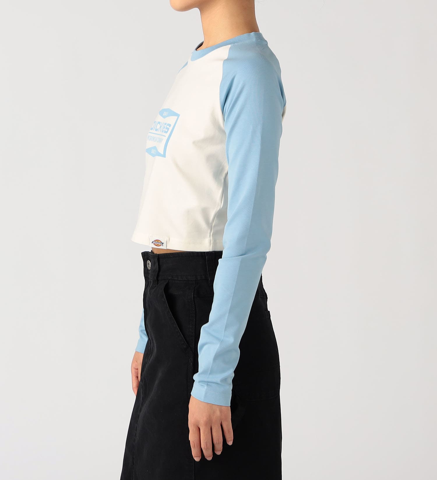 Dickies(ディッキーズ)の切り替えデザイン長袖Tシャツ|トップス/Tシャツ/カットソー/レディース|ライトブルー