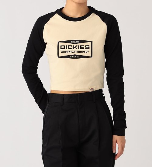 Dickies(ディッキーズ)の切り替えデザイン長袖Tシャツ|トップス/Tシャツ/カットソー/レディース|ブラック