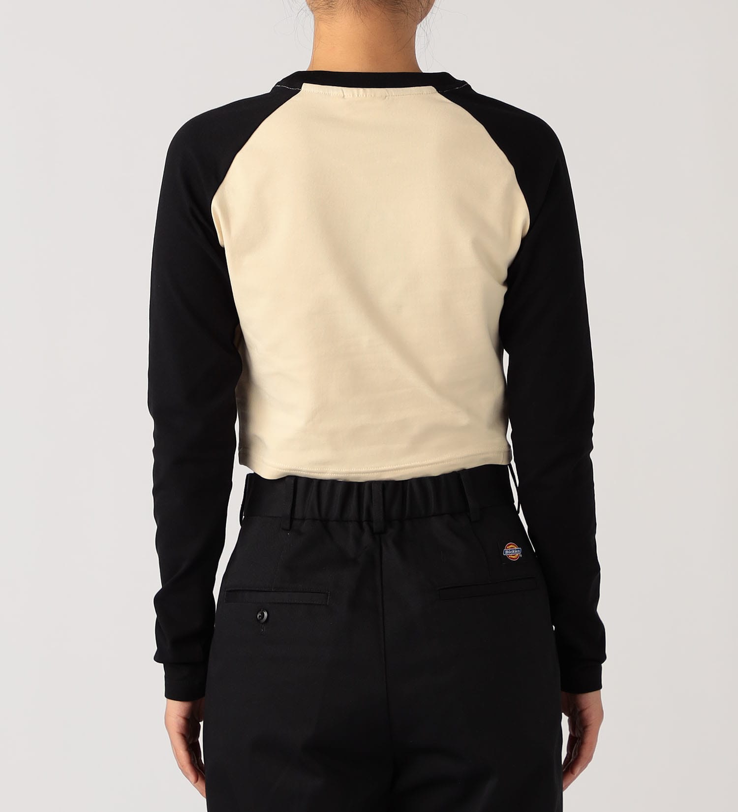 Dickies(ディッキーズ)の切り替えデザイン長袖Tシャツ|トップス/Tシャツ/カットソー/レディース|ブラック