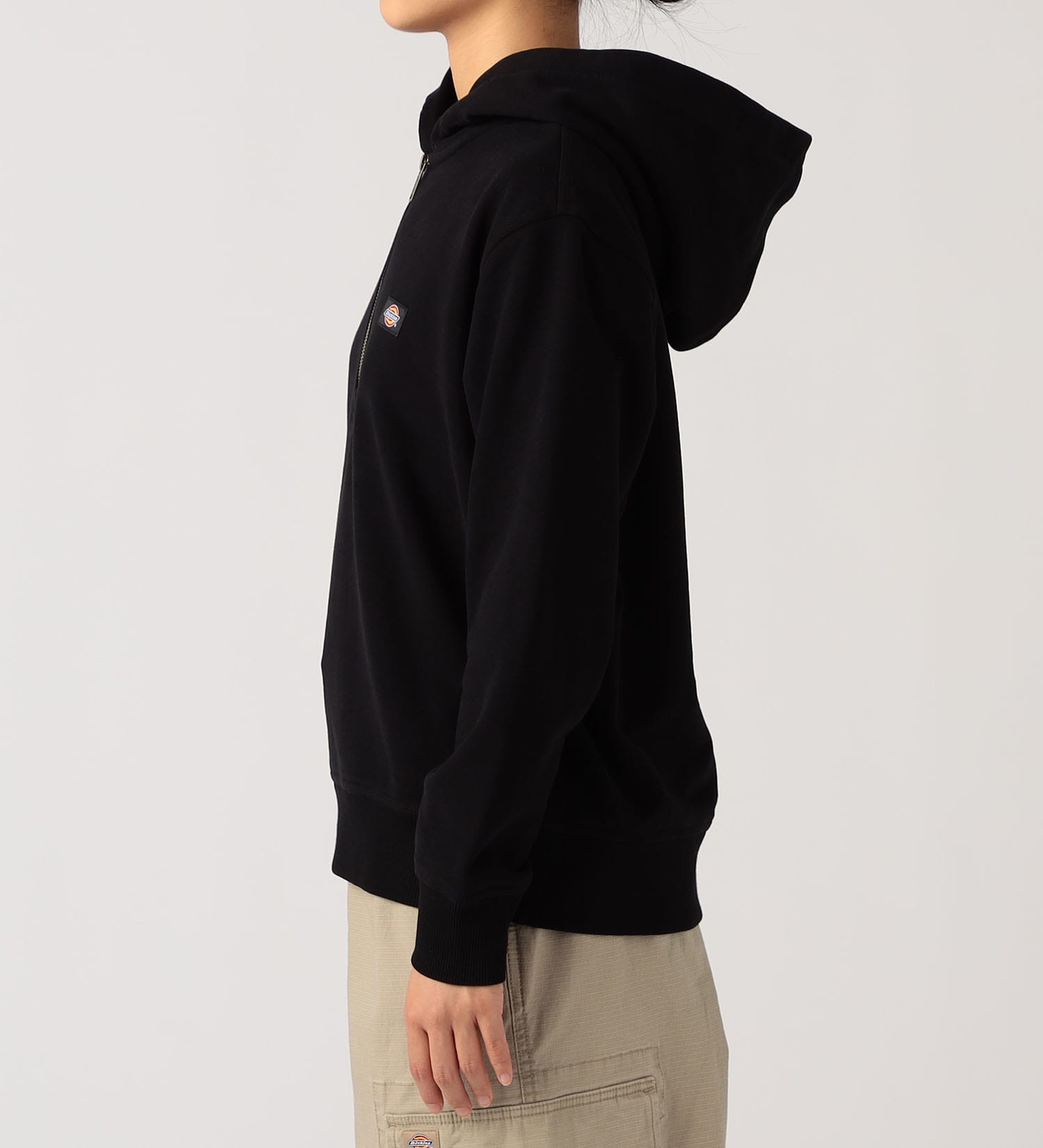 Dickies(ディッキーズ)のハーフジップフーディ―|トップス/パーカー/レディース|ブラック