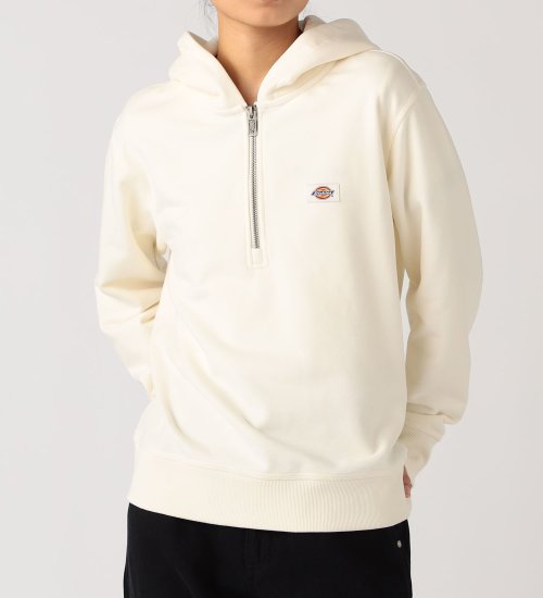Dickies(ディッキーズ)のハーフジップフーディ―|トップス/パーカー/レディース|ホワイト