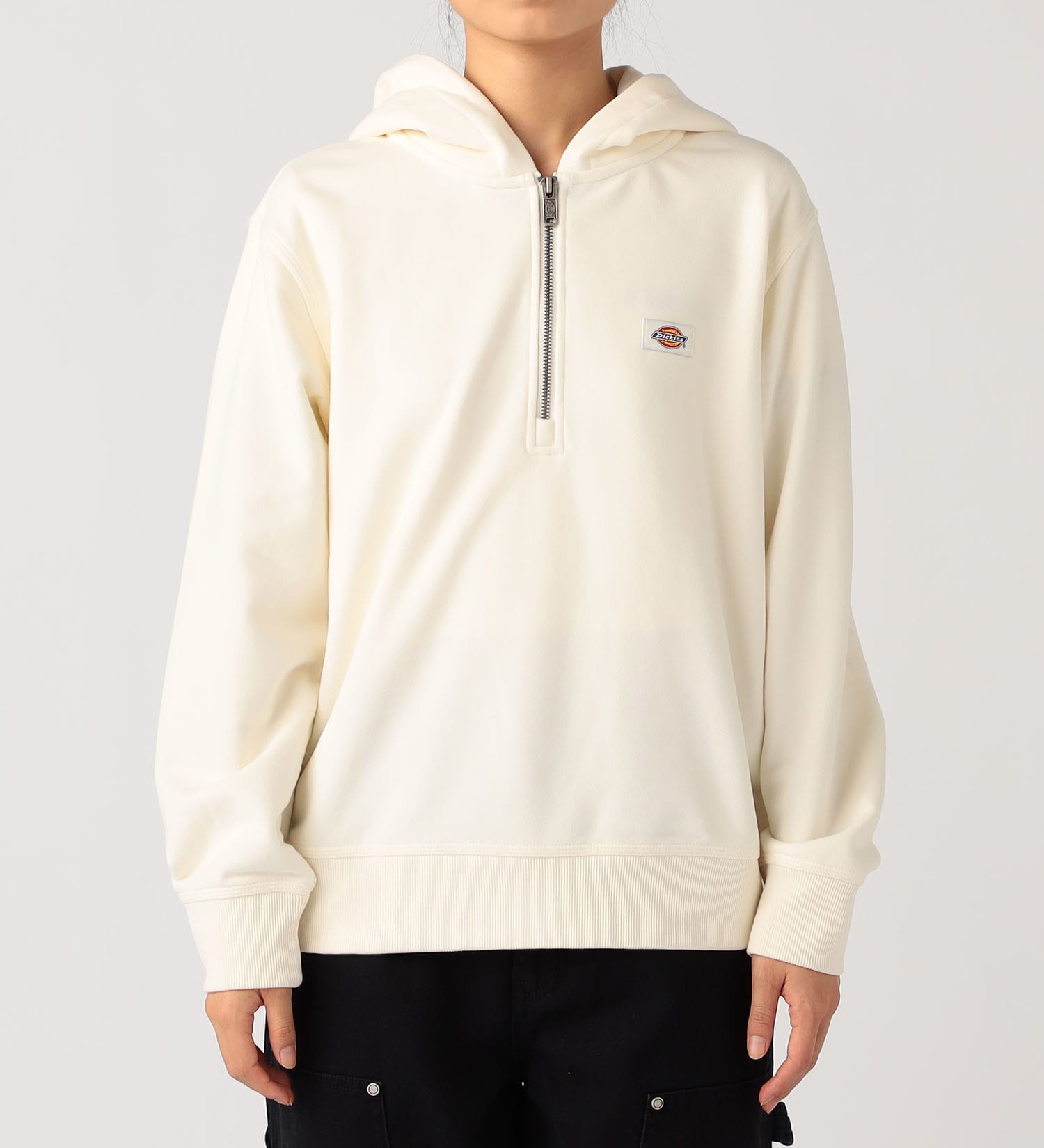 Dickies(ディッキーズ)のハーフジップフーディ―|トップス/パーカー/レディース|ホワイト