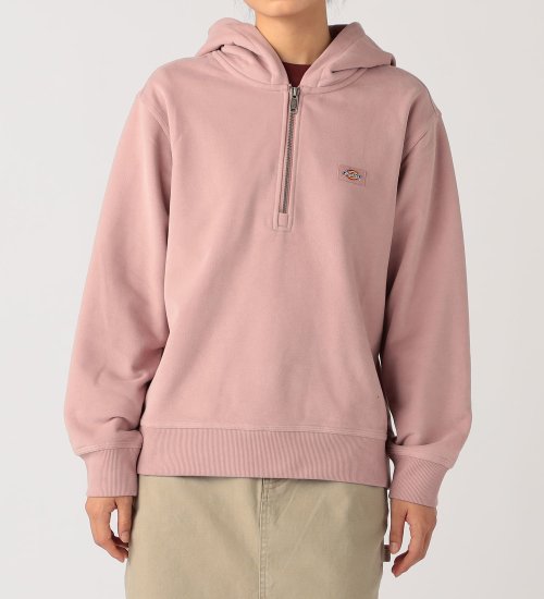 Dickies(ディッキーズ)のハーフジップフーディ―|トップス/パーカー/レディース|ピンク