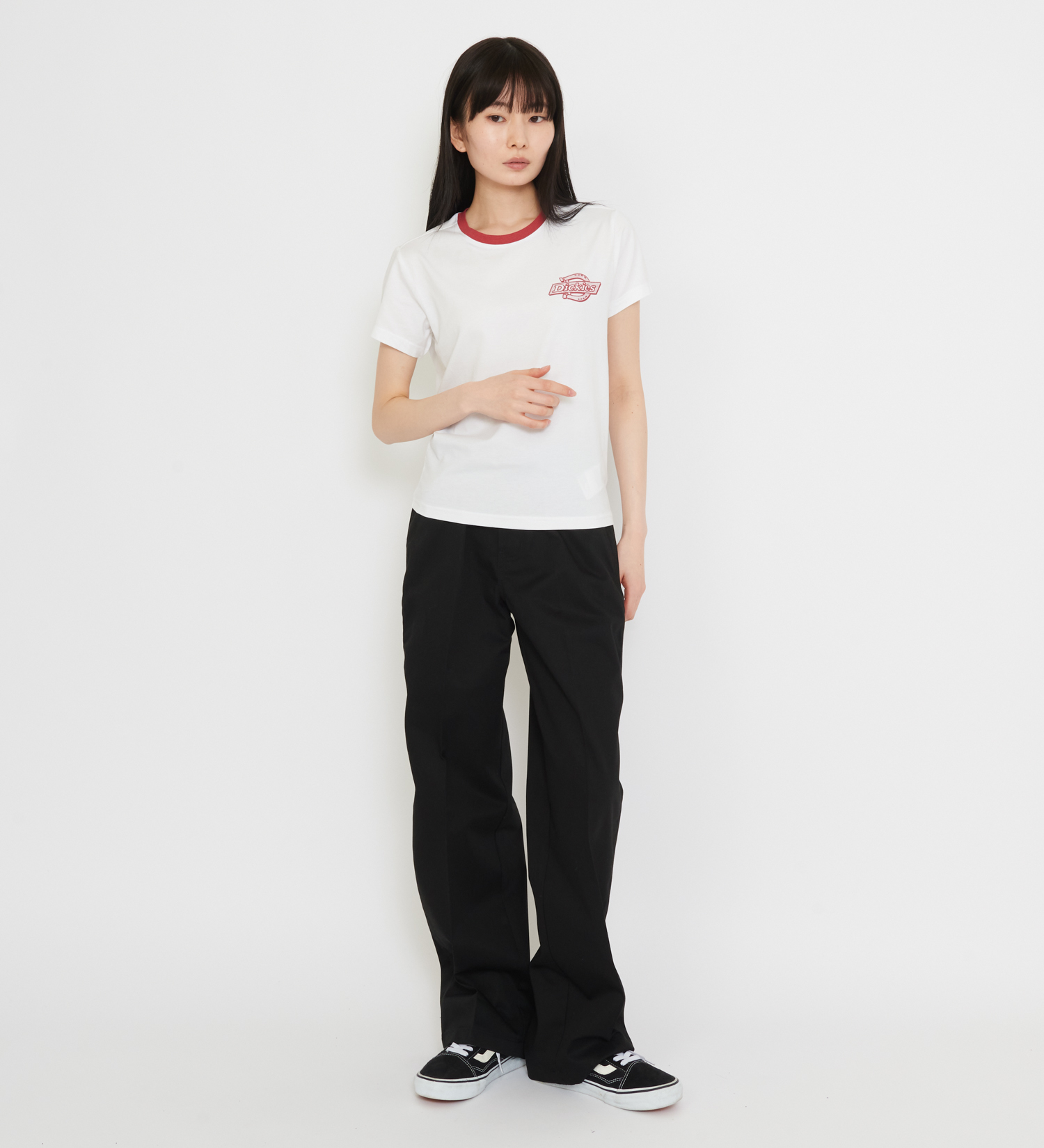Dickies(ディッキーズ)のプレーンビル リンガーTシャツ 半袖|トップス/Tシャツ/カットソー/レディース|ホワイト