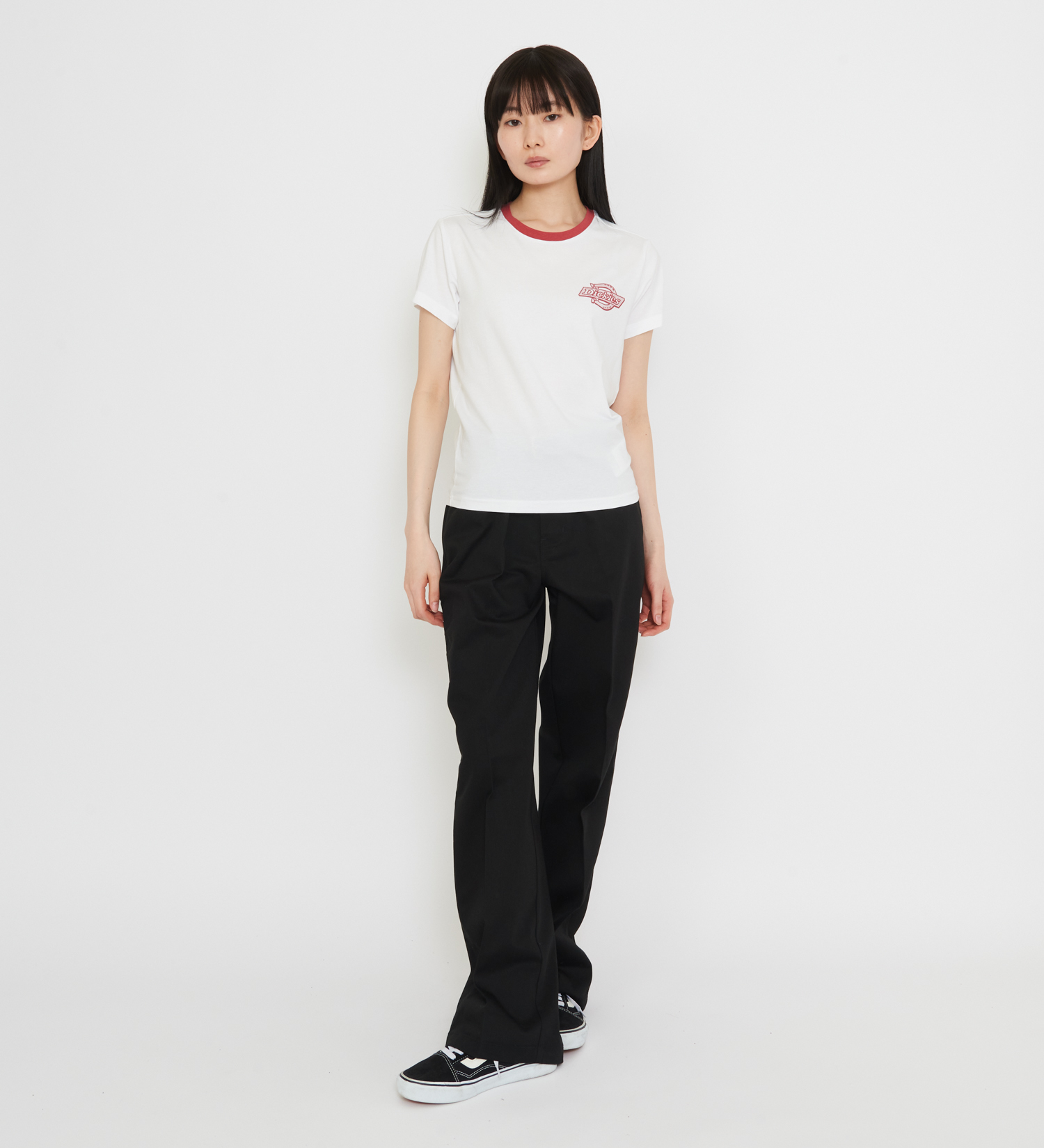 Dickies(ディッキーズ)のプレーンビル リンガーTシャツ 半袖|トップス/Tシャツ/カットソー/レディース|ホワイト