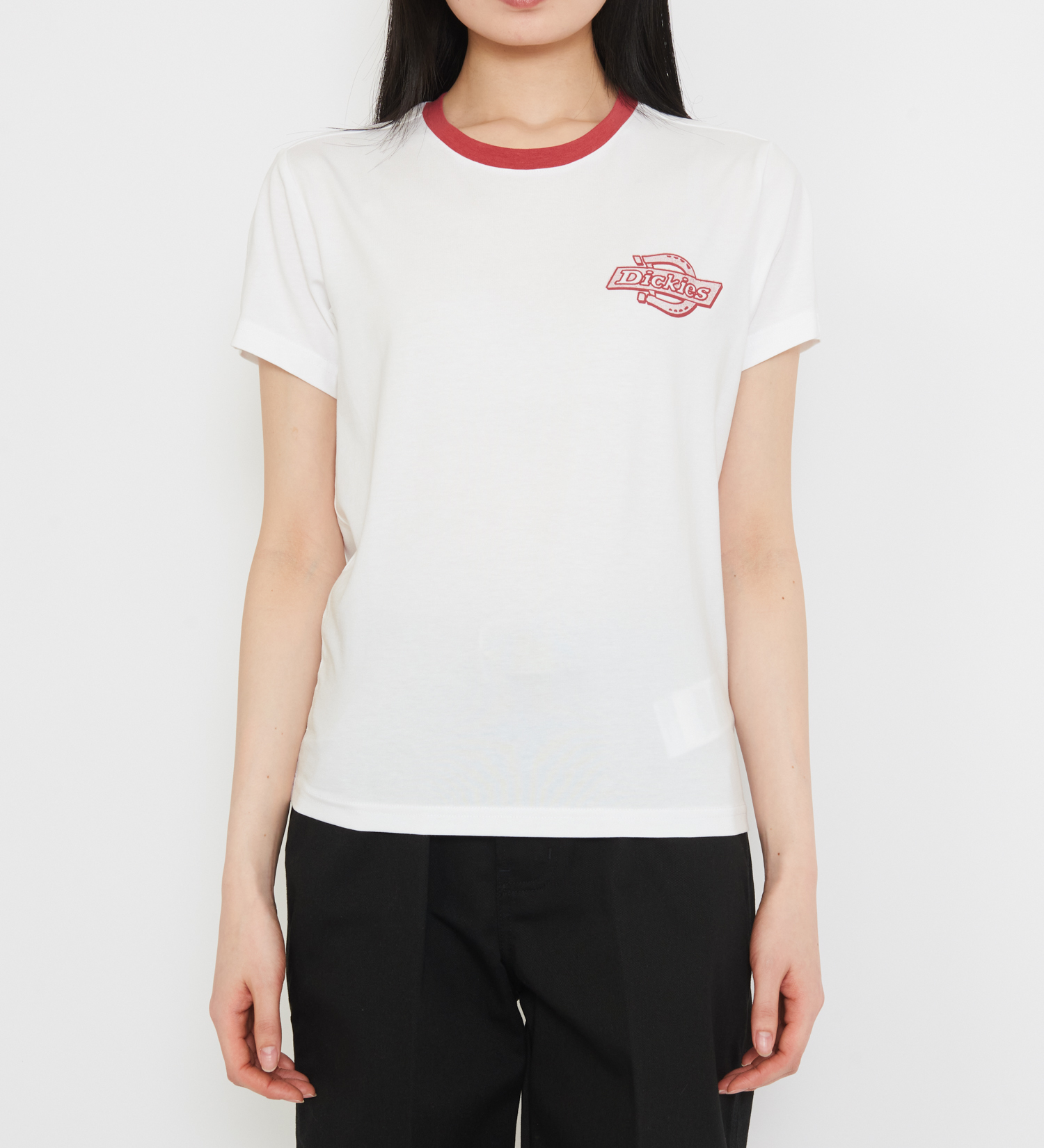 Dickies(ディッキーズ)のプレーンビル リンガーTシャツ 半袖|トップス/Tシャツ/カットソー/レディース|ホワイト