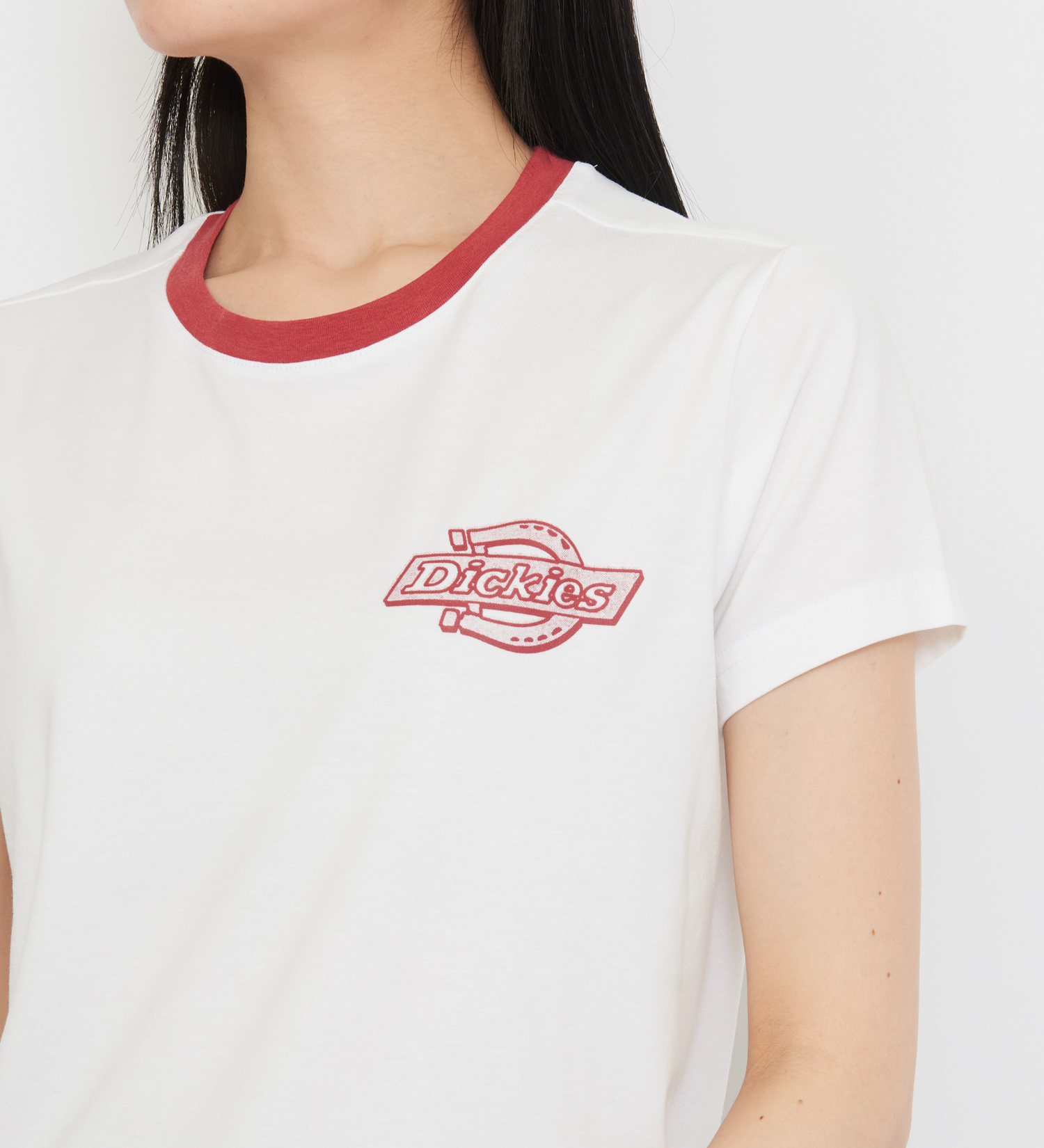 Dickies(ディッキーズ)のプレーンビル リンガーTシャツ 半袖|トップス/Tシャツ/カットソー/レディース|ホワイト