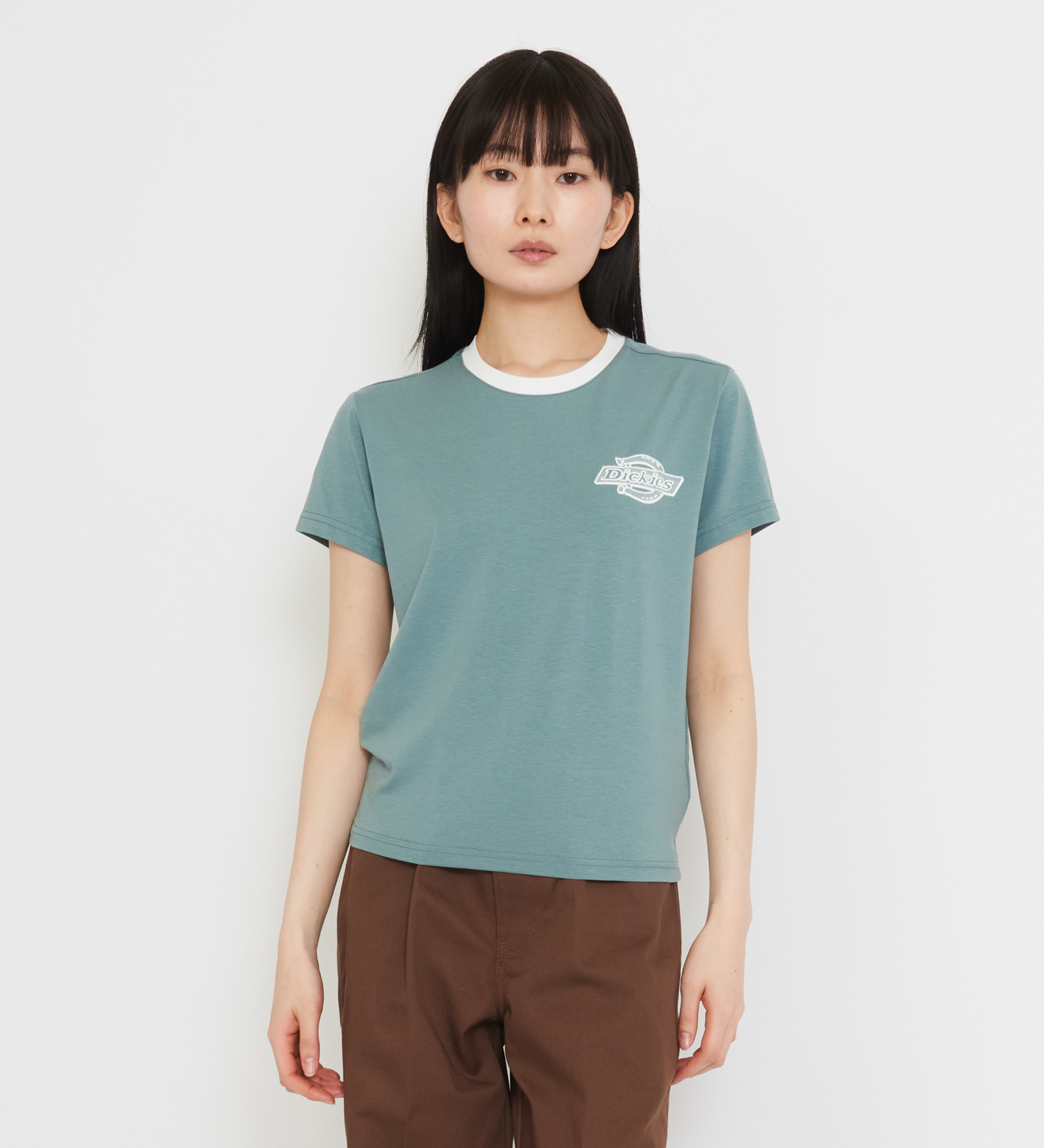 Dickies(ディッキーズ)のプレーンビル リンガーTシャツ 半袖|トップス/Tシャツ/カットソー/レディース|ブルー