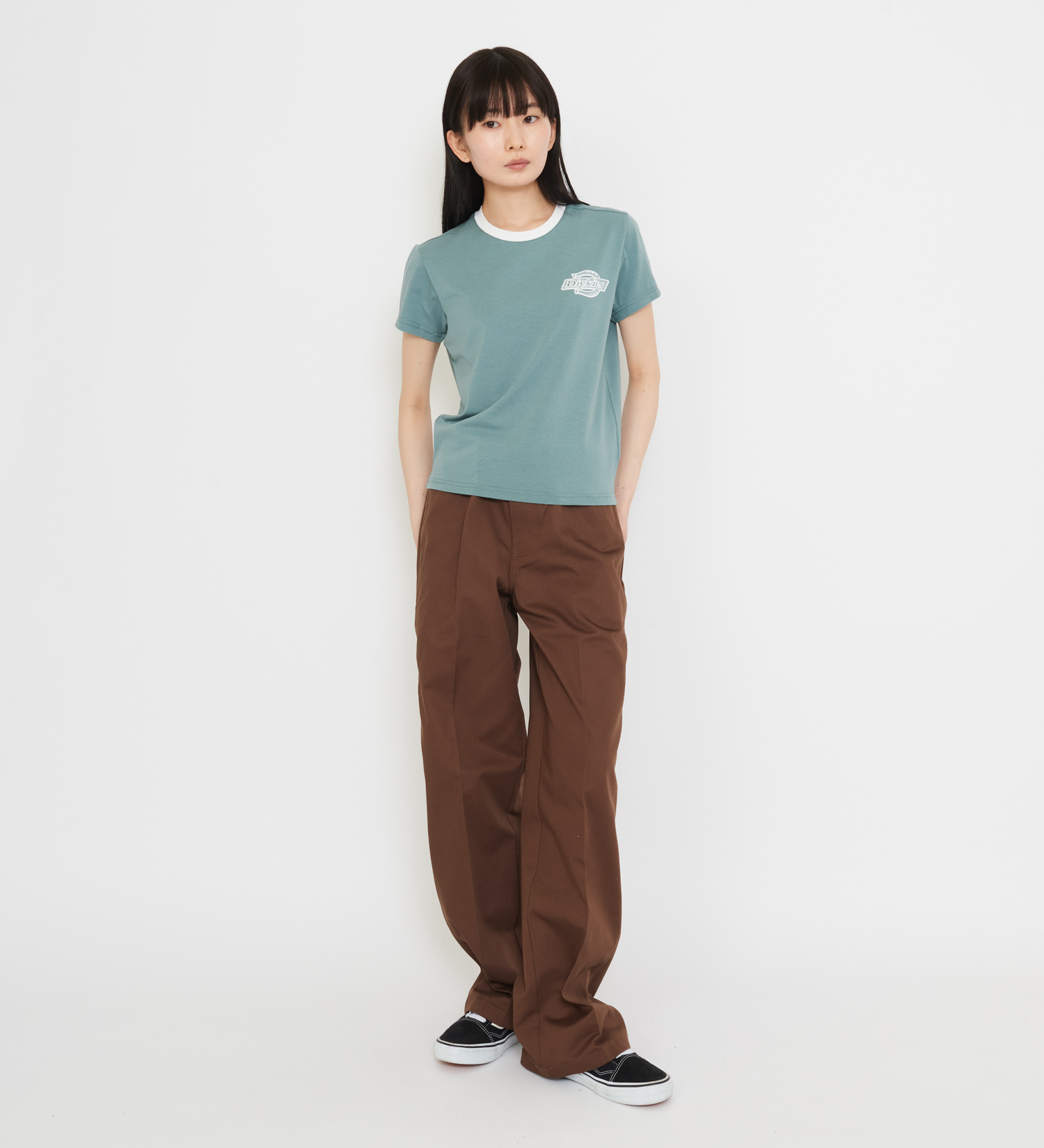 Dickies(ディッキーズ)のプレーンビル リンガーTシャツ 半袖|トップス/Tシャツ/カットソー/レディース|ブルー