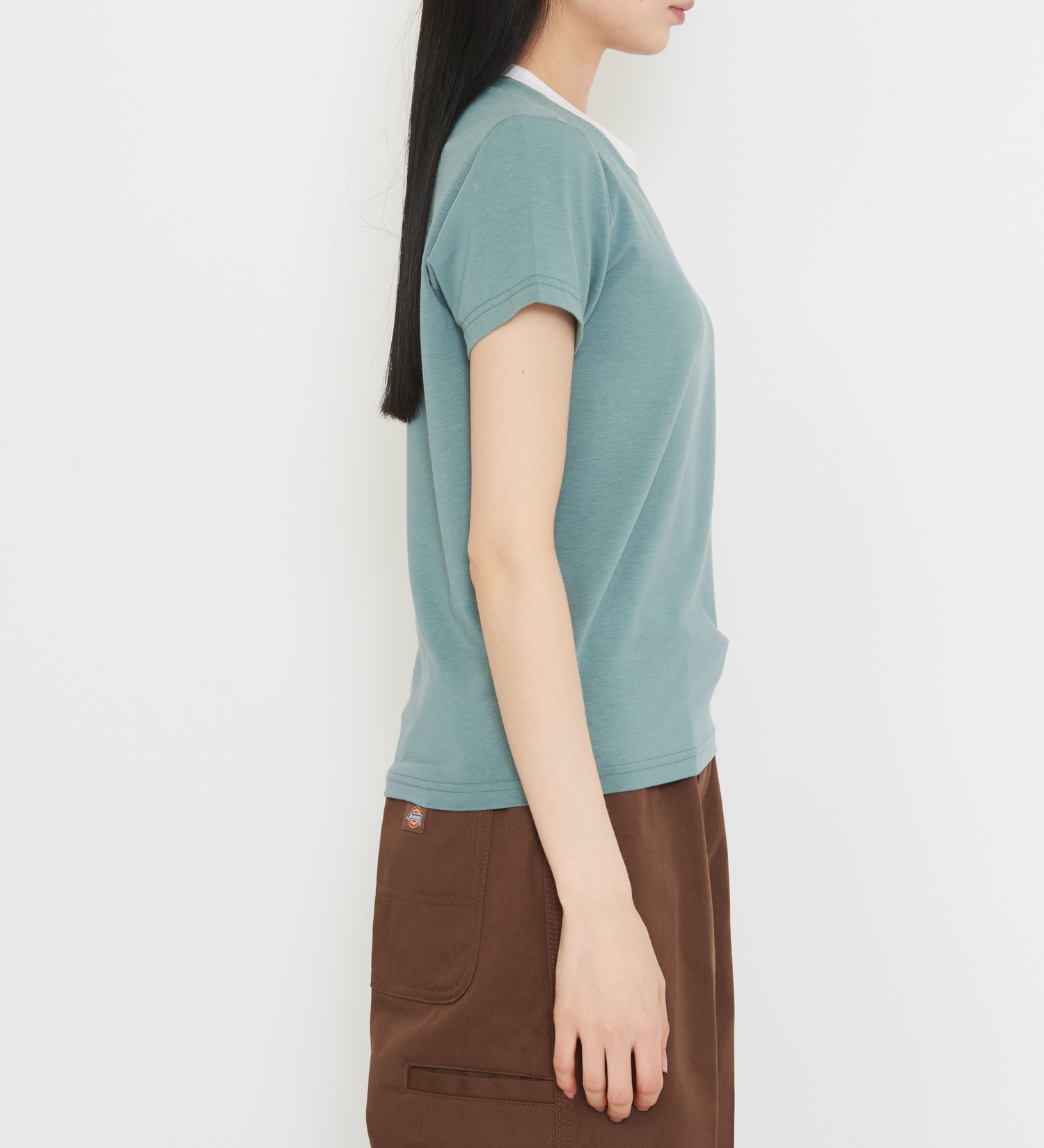 Dickies(ディッキーズ)のプレーンビル リンガーTシャツ 半袖|トップス/Tシャツ/カットソー/レディース|ブルー