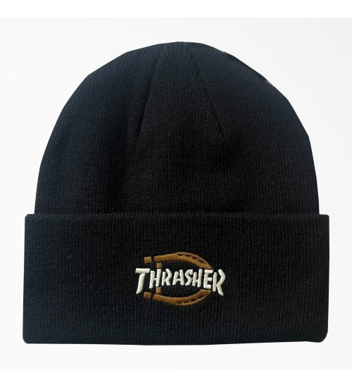 Dickies(ディッキーズ)の【Dickies x THRASHER】Beanie|帽子/ニットキャップ/ビーニー/メンズ|ブラック