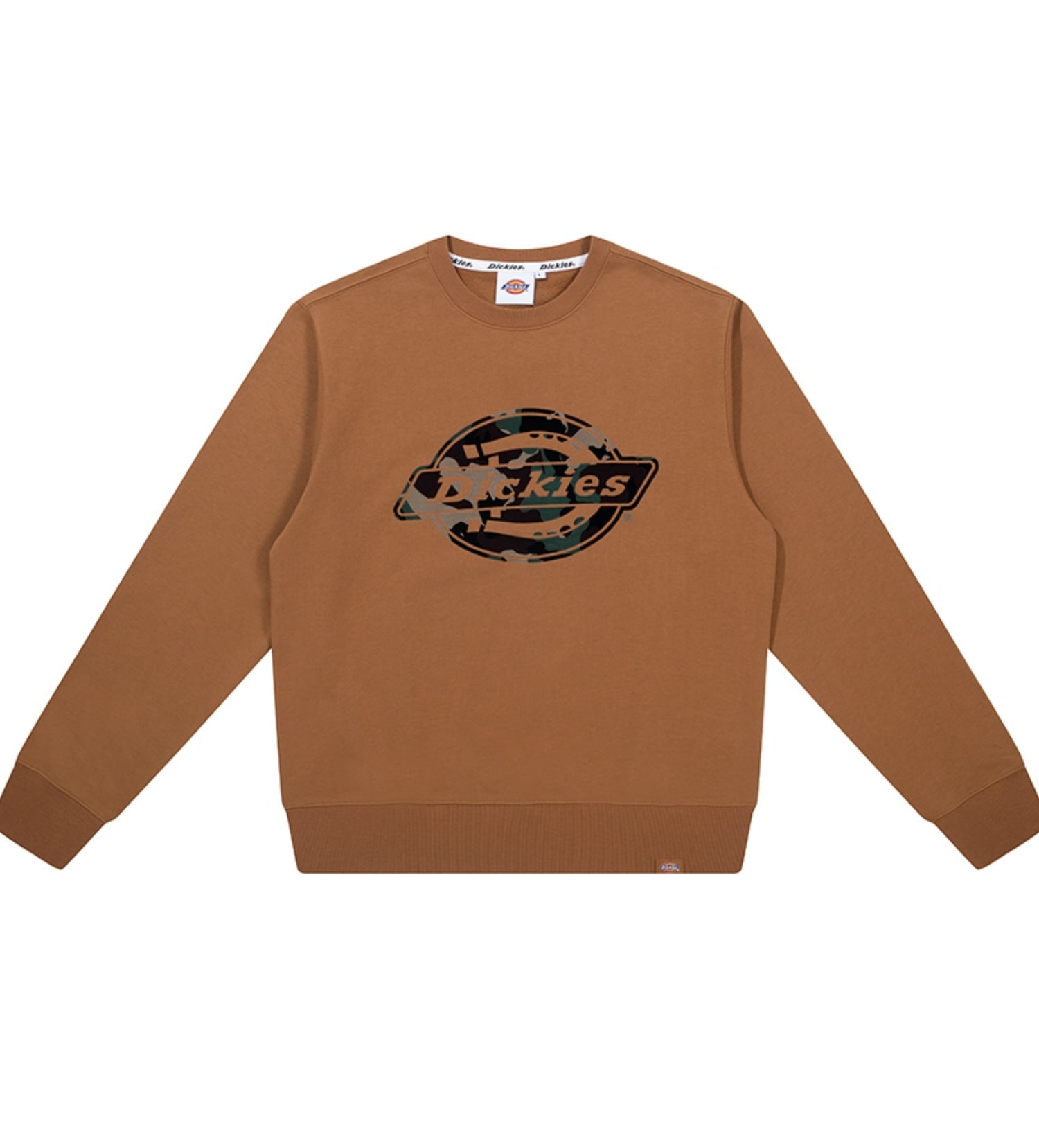 Dickies(ディッキーズ)のフレンチ テリー フロックプリントロゴ クルーネック|トップス/スウェット/メンズ|ブラウン