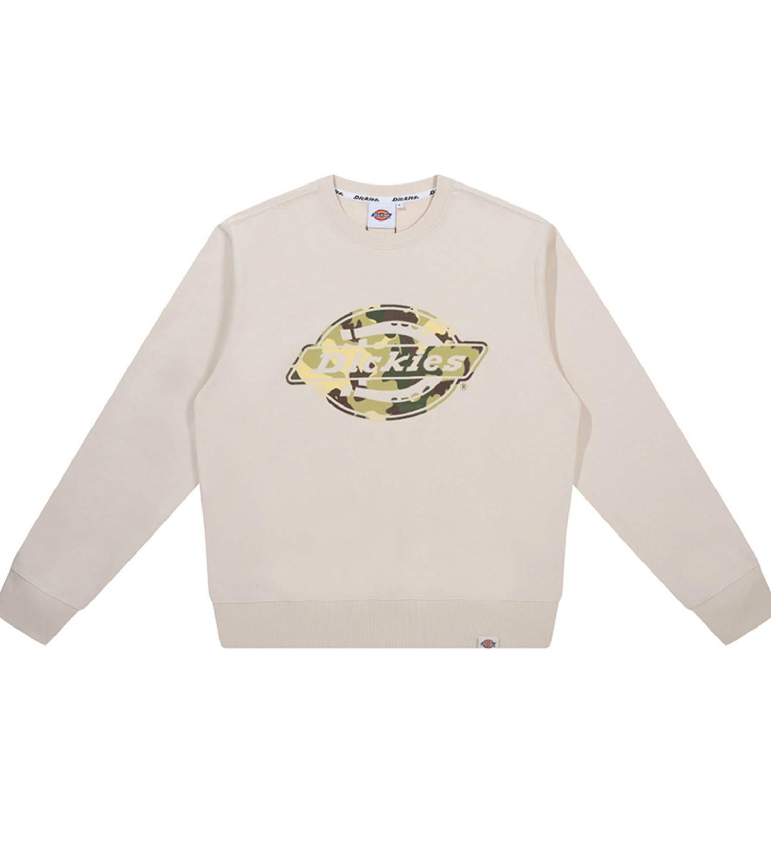 Dickies(ディッキーズ)のフレンチ テリー フロックプリントロゴ クルーネック|トップス/スウェット/メンズ|オフホワイト