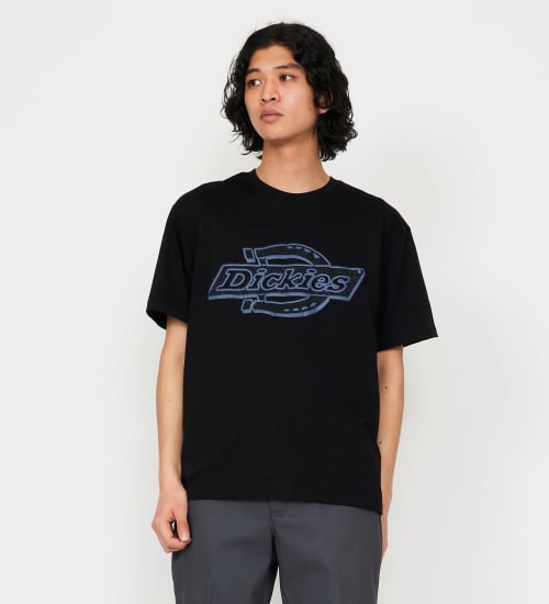 メッシュテクスチャ 3Dロゴプリント Tシャツ