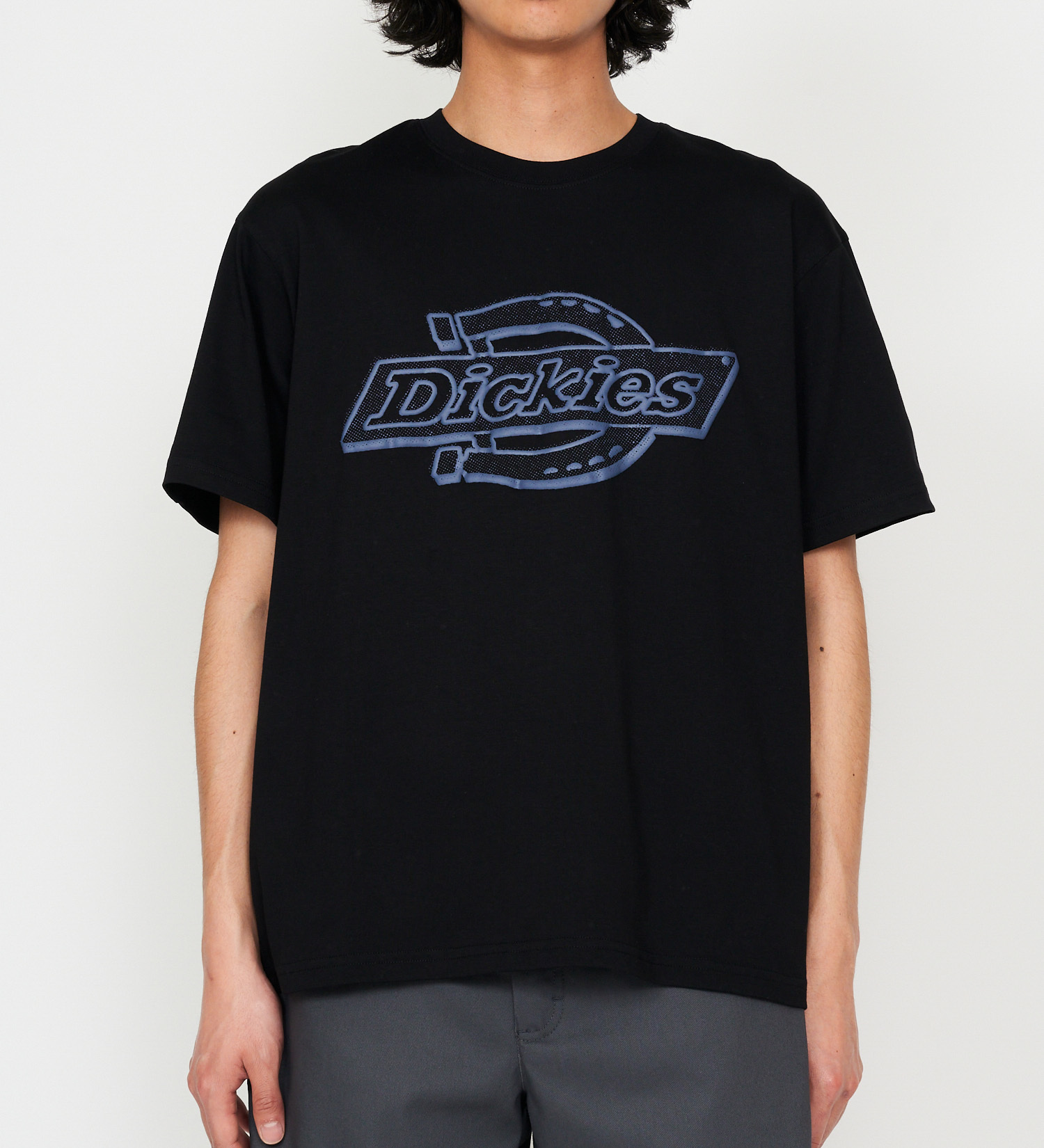 Dickies(ディッキーズ)のメッシュテクスチャ 3Dロゴプリント Tシャツ|トップス/Tシャツ/カットソー/メンズ|ブラック