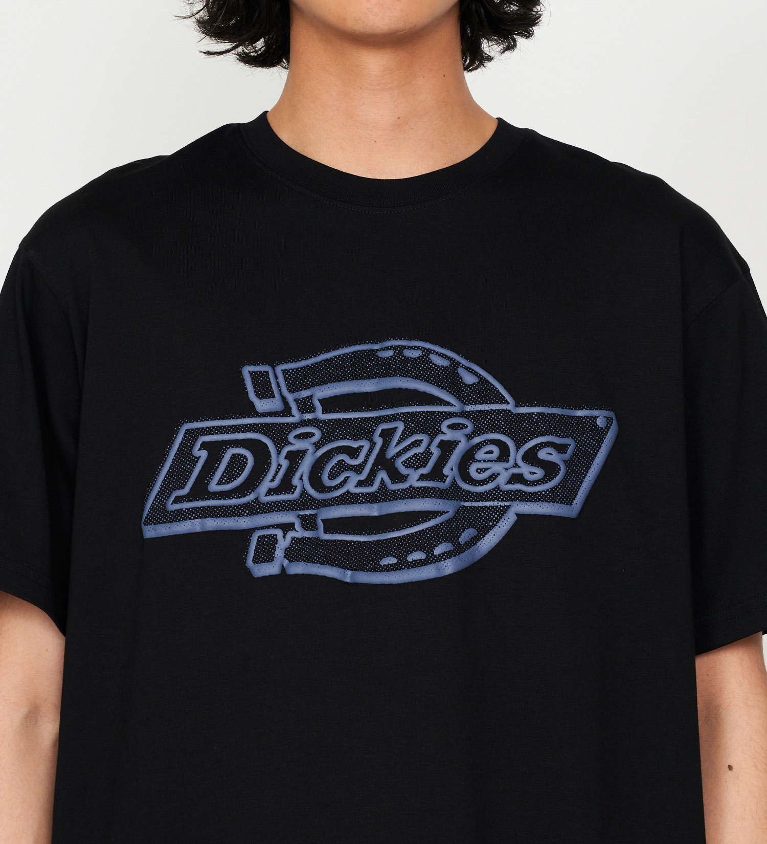 Dickies(ディッキーズ)のメッシュテクスチャ 3Dロゴプリント Tシャツ|トップス/Tシャツ/カットソー/メンズ|ブラック