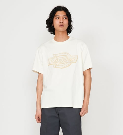 Dickies(ディッキーズ)のメッシュテクスチャ 3Dロゴプリント Tシャツ|トップス/Tシャツ/カットソー/メンズ|ホワイト