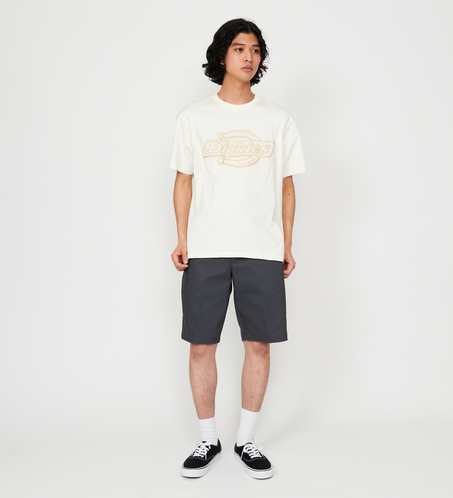Dickies(ディッキーズ)のメッシュテクスチャ 3Dロゴプリント Tシャツ|トップス/Tシャツ/カットソー/メンズ|ホワイト