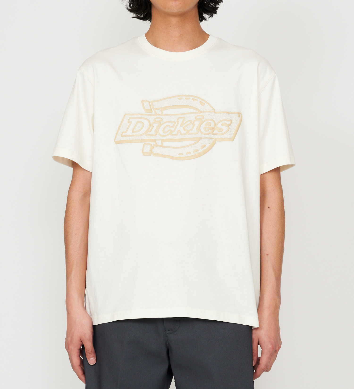 Dickies(ディッキーズ)のメッシュテクスチャ 3Dロゴプリント Tシャツ|トップス/Tシャツ/カットソー/メンズ|ホワイト