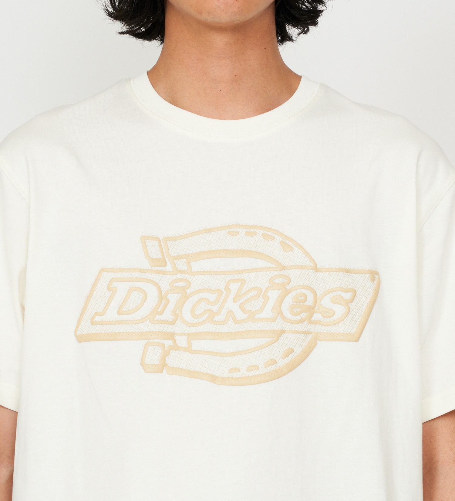 Dickies(ディッキーズ)のメッシュテクスチャ 3Dロゴプリント Tシャツ|トップス/Tシャツ/カットソー/メンズ|ホワイト