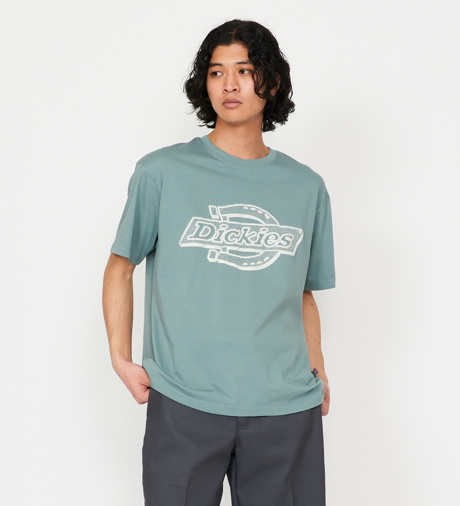 Dickies(ディッキーズ)のメッシュテクスチャ 3Dロゴプリント Tシャツ|トップス/Tシャツ/カットソー/メンズ|ブルー