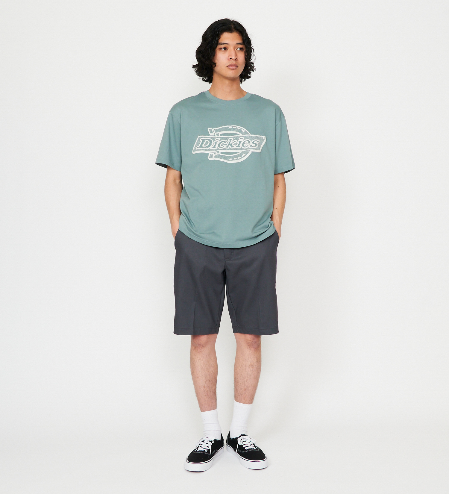 Dickies(ディッキーズ)のメッシュテクスチャ 3Dロゴプリント Tシャツ|トップス/Tシャツ/カットソー/メンズ|ブルー