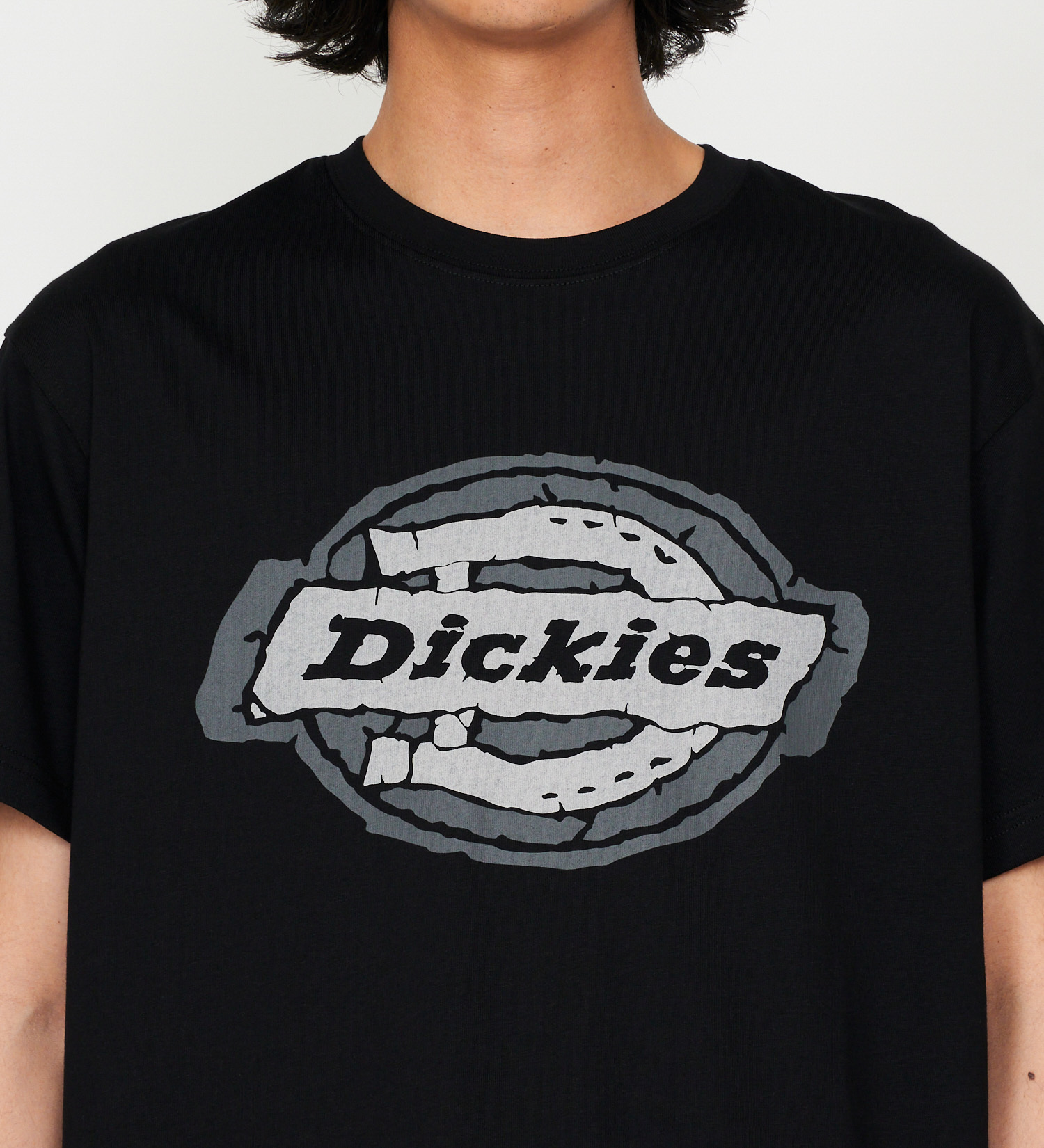 Dickies(ディッキーズ)のラフエッジ ホースシューロゴ プリントTシャツ|トップス/Tシャツ/カットソー/メンズ|ブラック