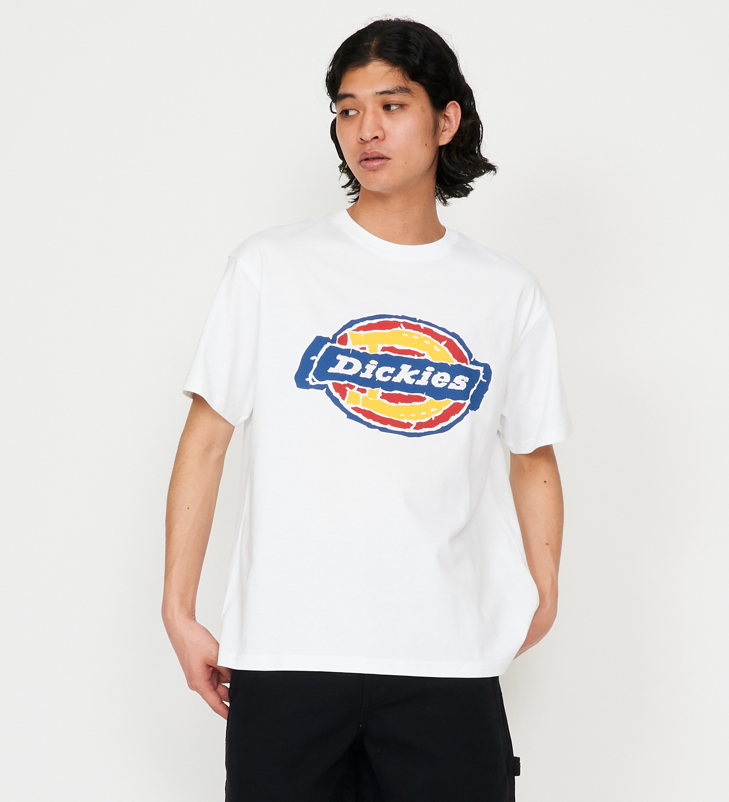 Dickies(ディッキーズ)のラフエッジ ホースシューロゴ プリントTシャツ|トップス/Tシャツ/カットソー/メンズ|ホワイト