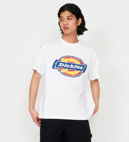 Dickies(ディッキーズ)のラフエッジ ホースシューロゴ プリントTシャツ|トップス/Tシャツ/カットソー/メンズ|ホワイト