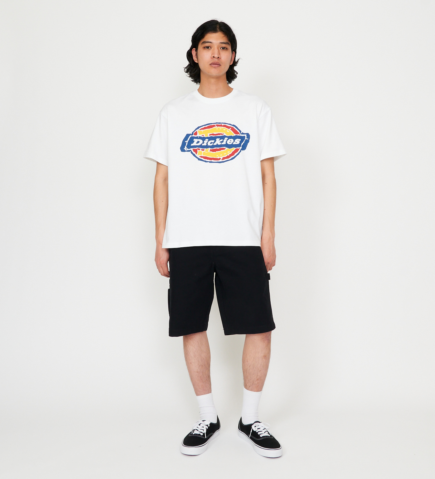 Dickies(ディッキーズ)のラフエッジ ホースシューロゴ プリントTシャツ|トップス/Tシャツ/カットソー/メンズ|ホワイト