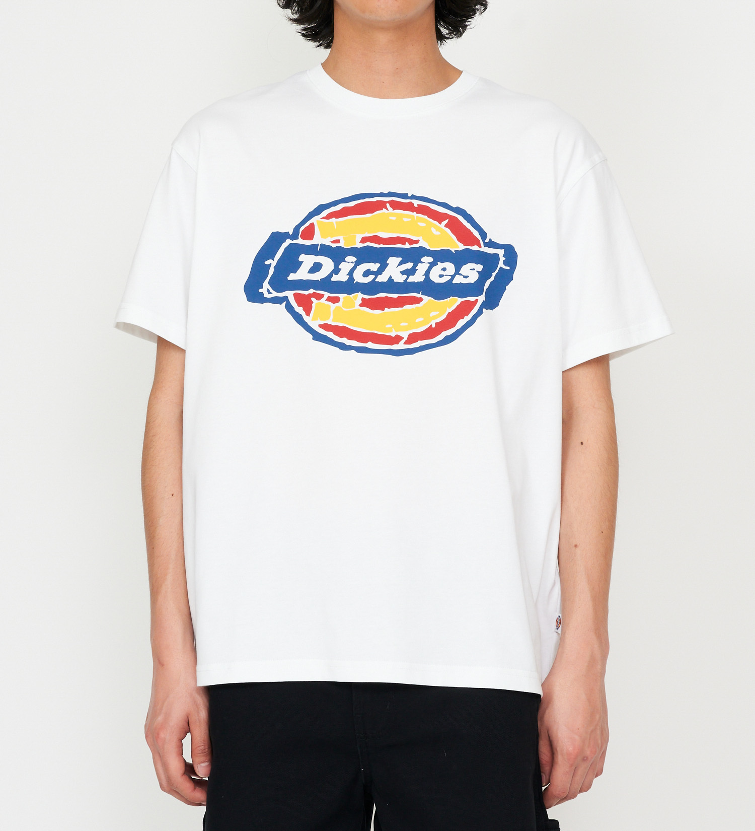 Dickies(ディッキーズ)のラフエッジ ホースシューロゴ プリントTシャツ|トップス/Tシャツ/カットソー/メンズ|ホワイト