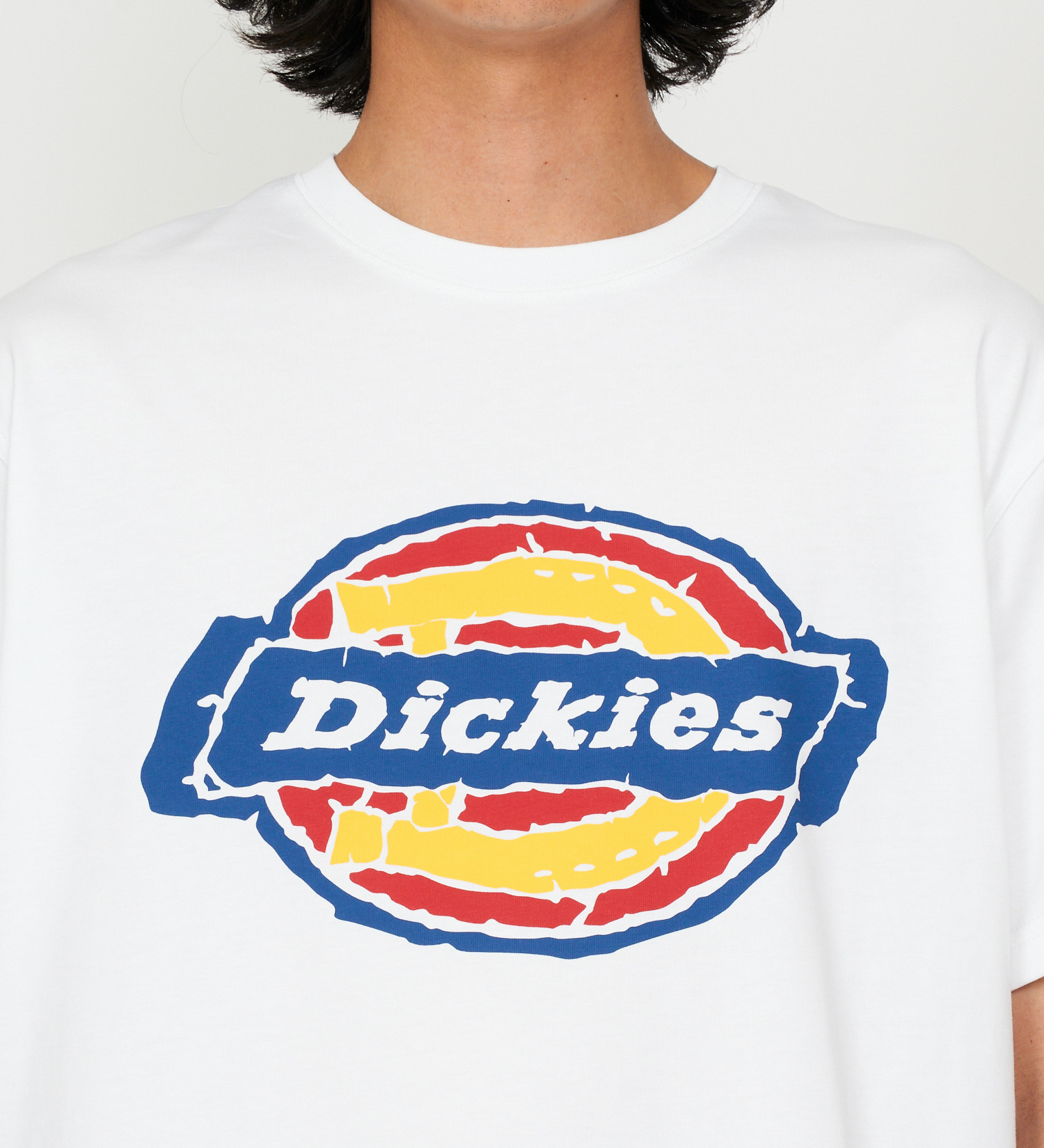 Dickies(ディッキーズ)のラフエッジ ホースシューロゴ プリントTシャツ|トップス/Tシャツ/カットソー/メンズ|ホワイト