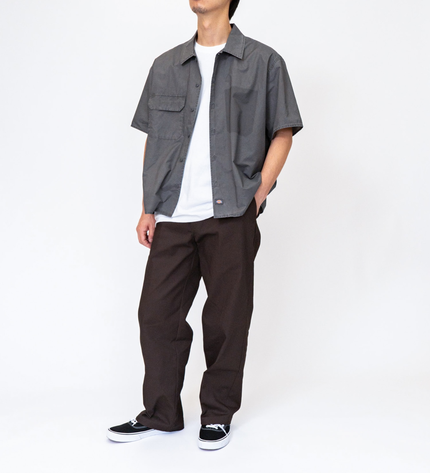 Dickies(ディッキーズ)のポプリンシャツ 半袖|トップス/シャツ/ブラウス/メンズ|グレー