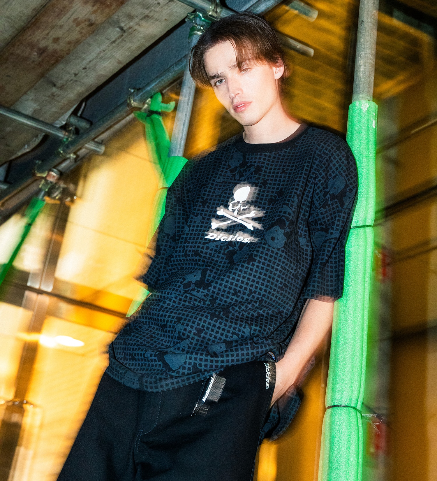 Dickies(ディッキーズ)の【Dickies(R) x mastermind JAPAN】HARFSLEEVE TEE|トップス/Tシャツ/カットソー/メンズ|ブラック