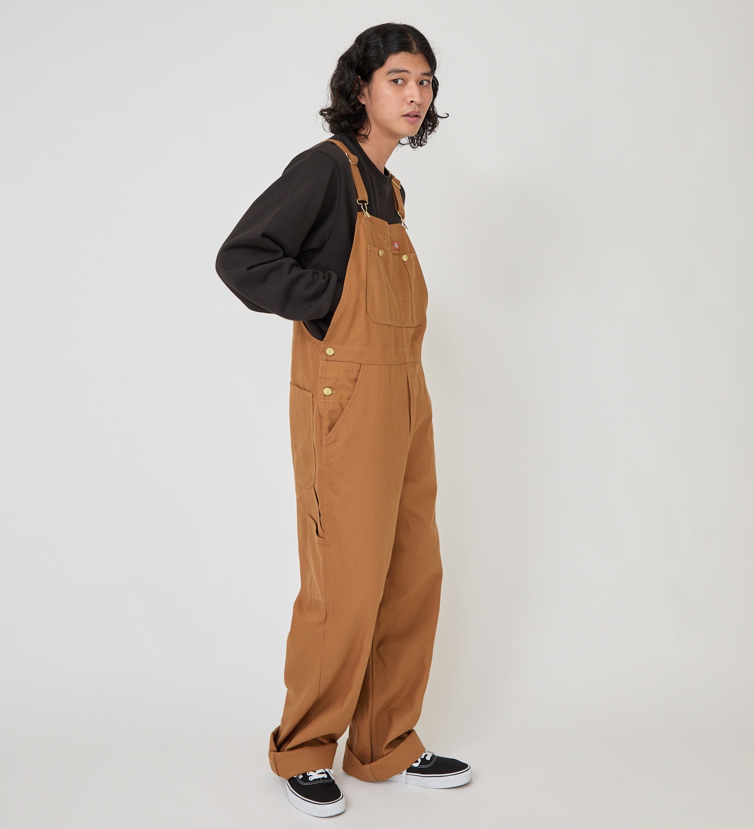 Dickies(ディッキーズ)のビブオーバーオール|オールインワン/サロペット/オーバーオール/メンズ|キャメル